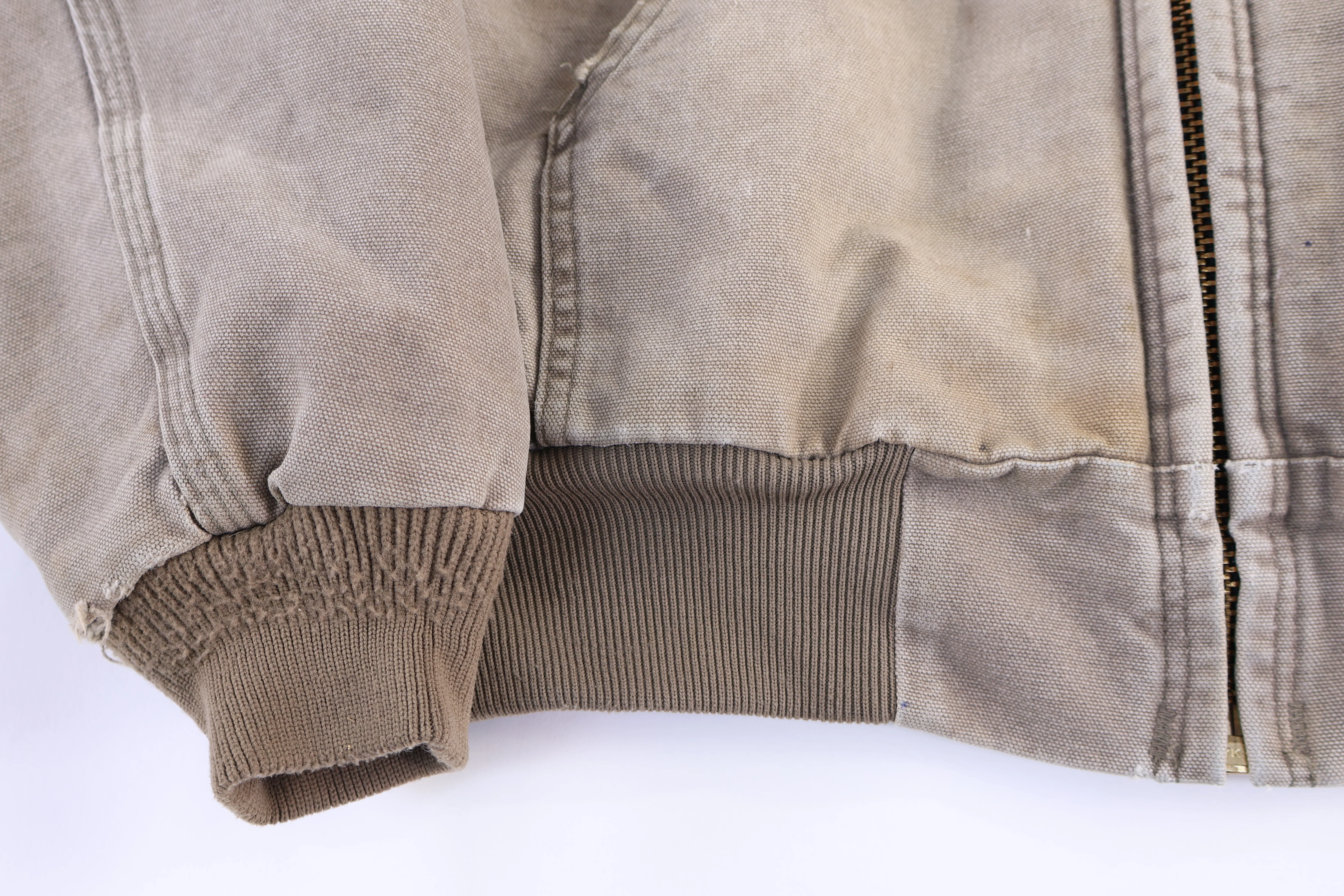 Carhartt Logo Patch Tan Full Zip Jacket - Image 3