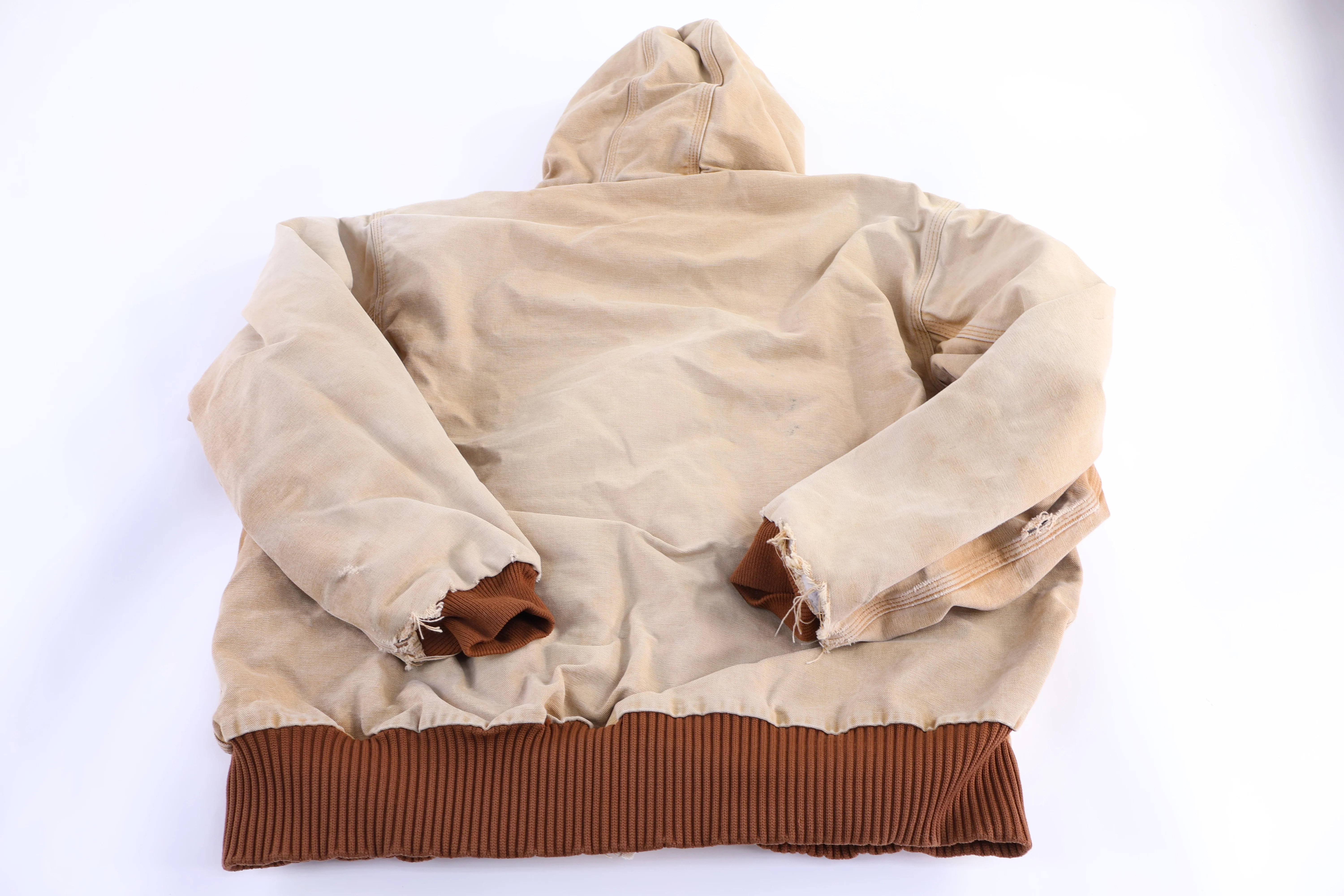 Carhartt Logo Patch Tan Full Zip Jacket - Image 2