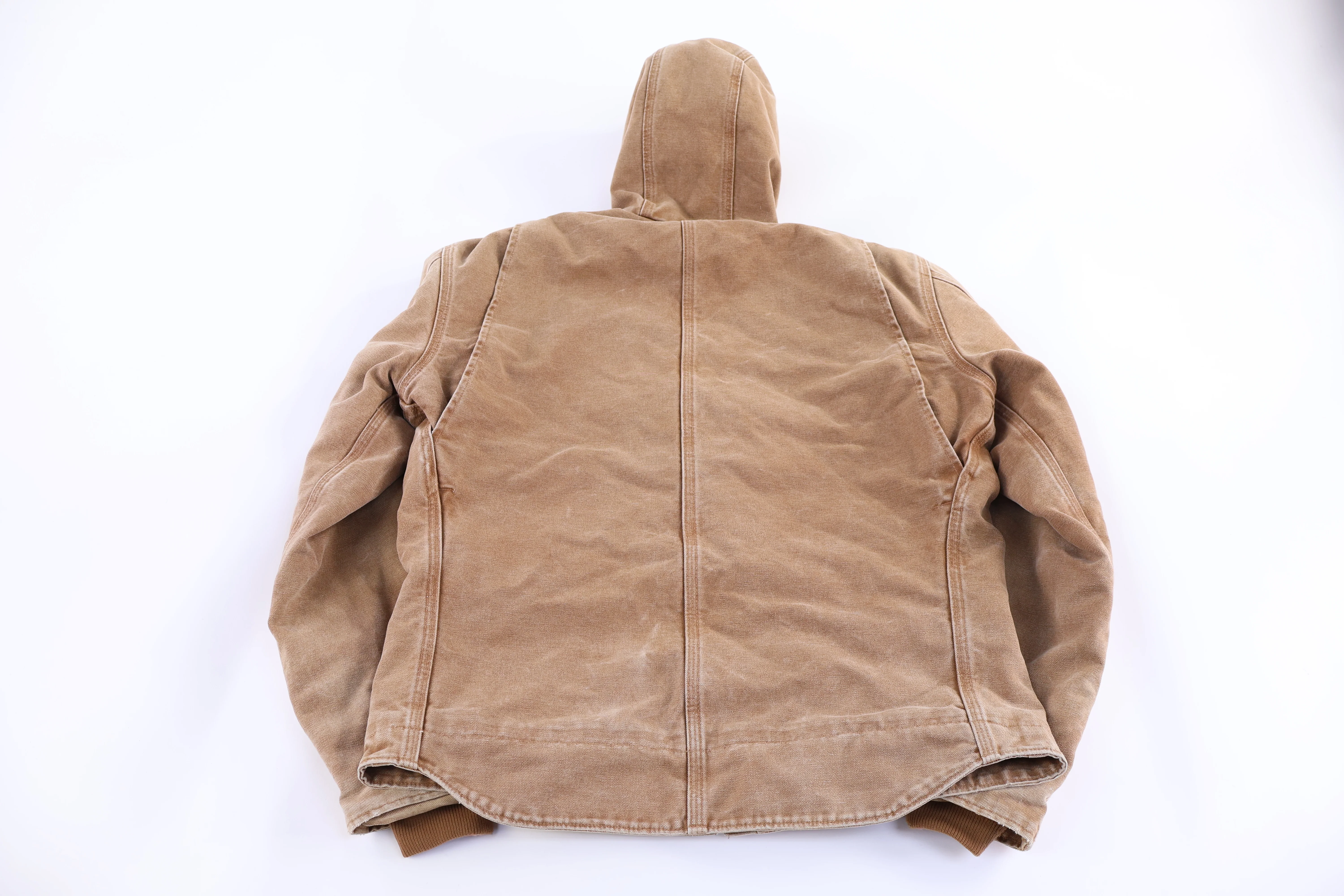 Carhartt Logo Patch Tan Full Zip Jacket - Image 2
