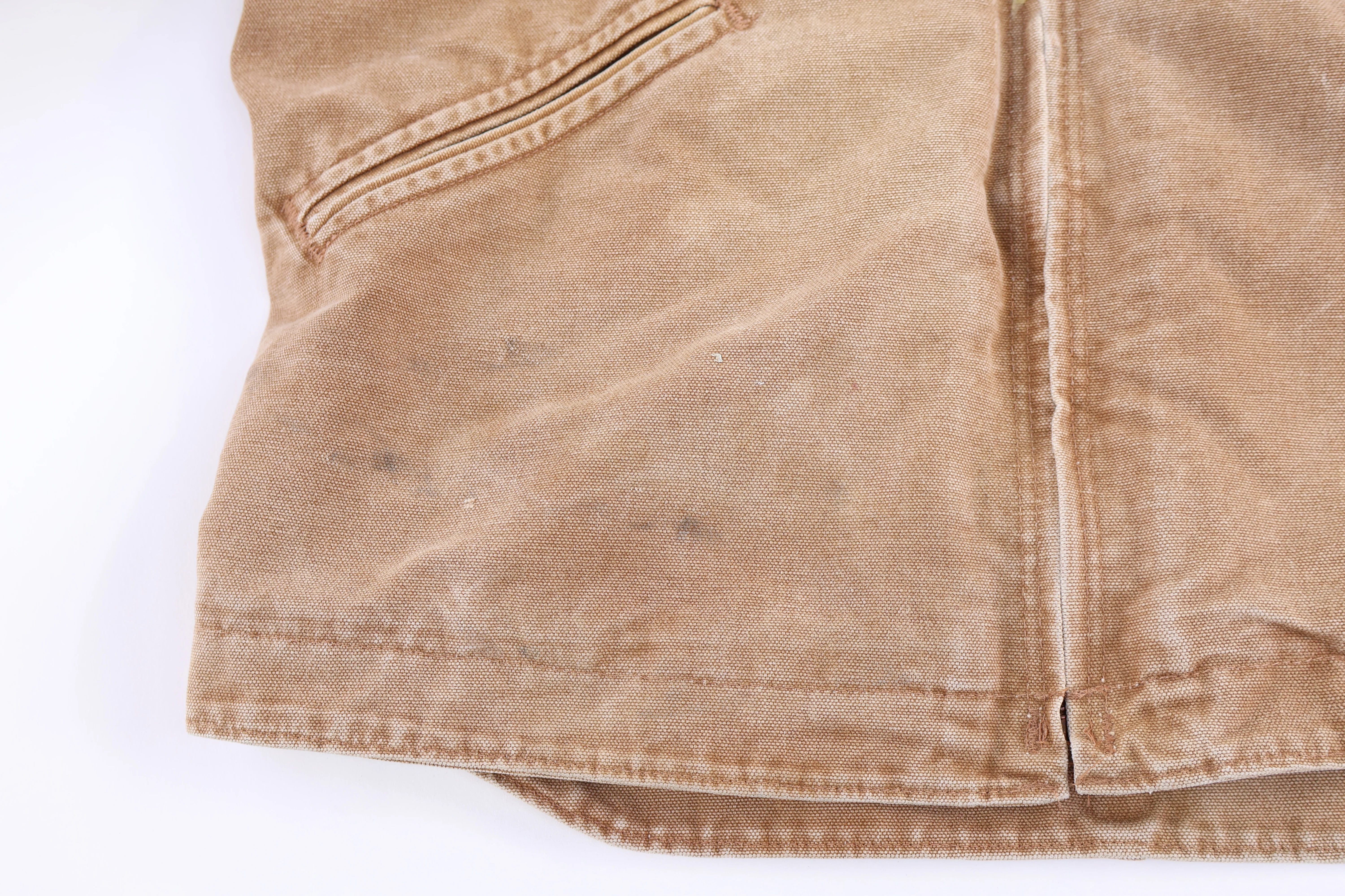 Carhartt Logo Patch Tan Full Zip Jacket - Image 3