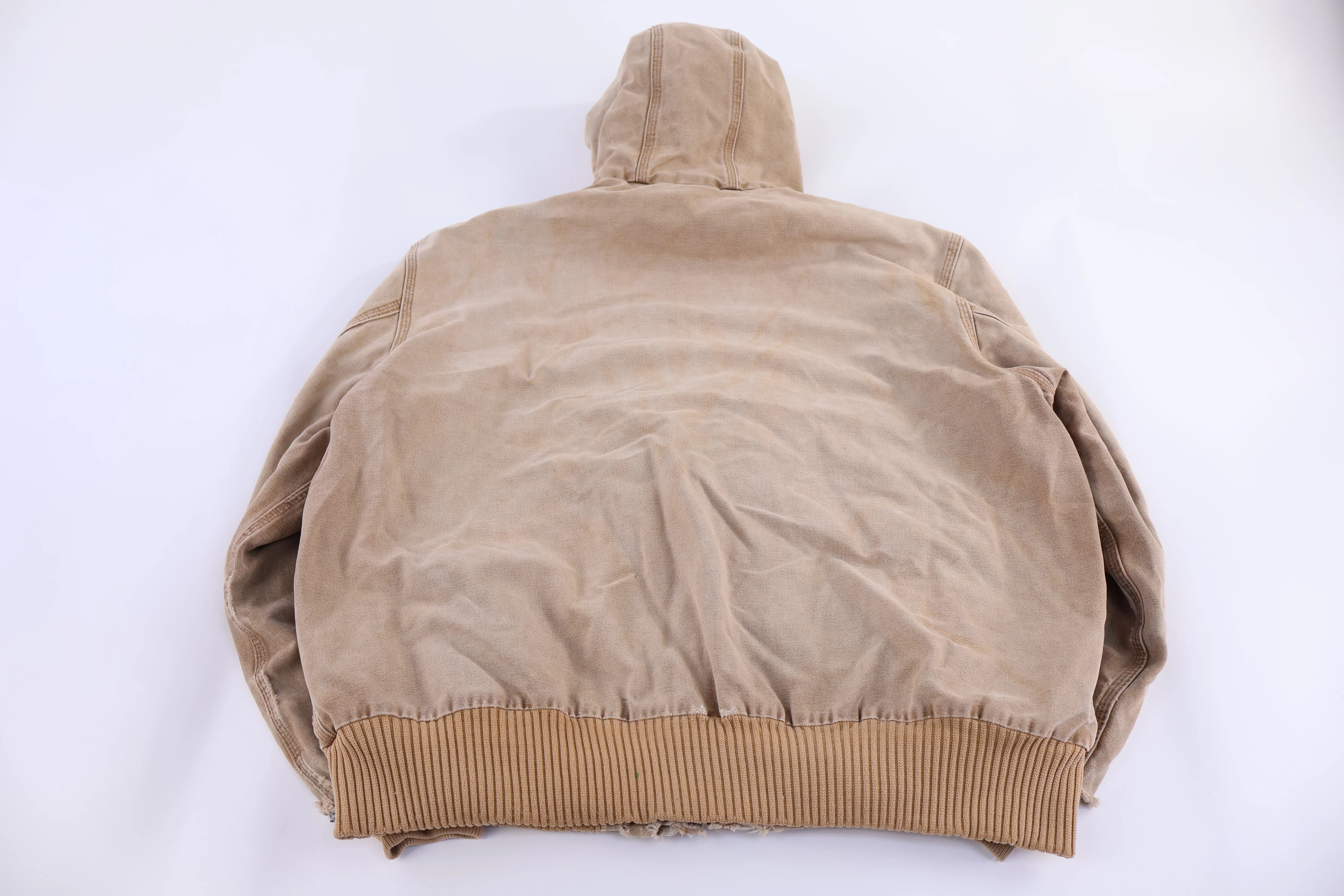 Carhartt Logo Patch Tan Full Zip Jacket - Image 2