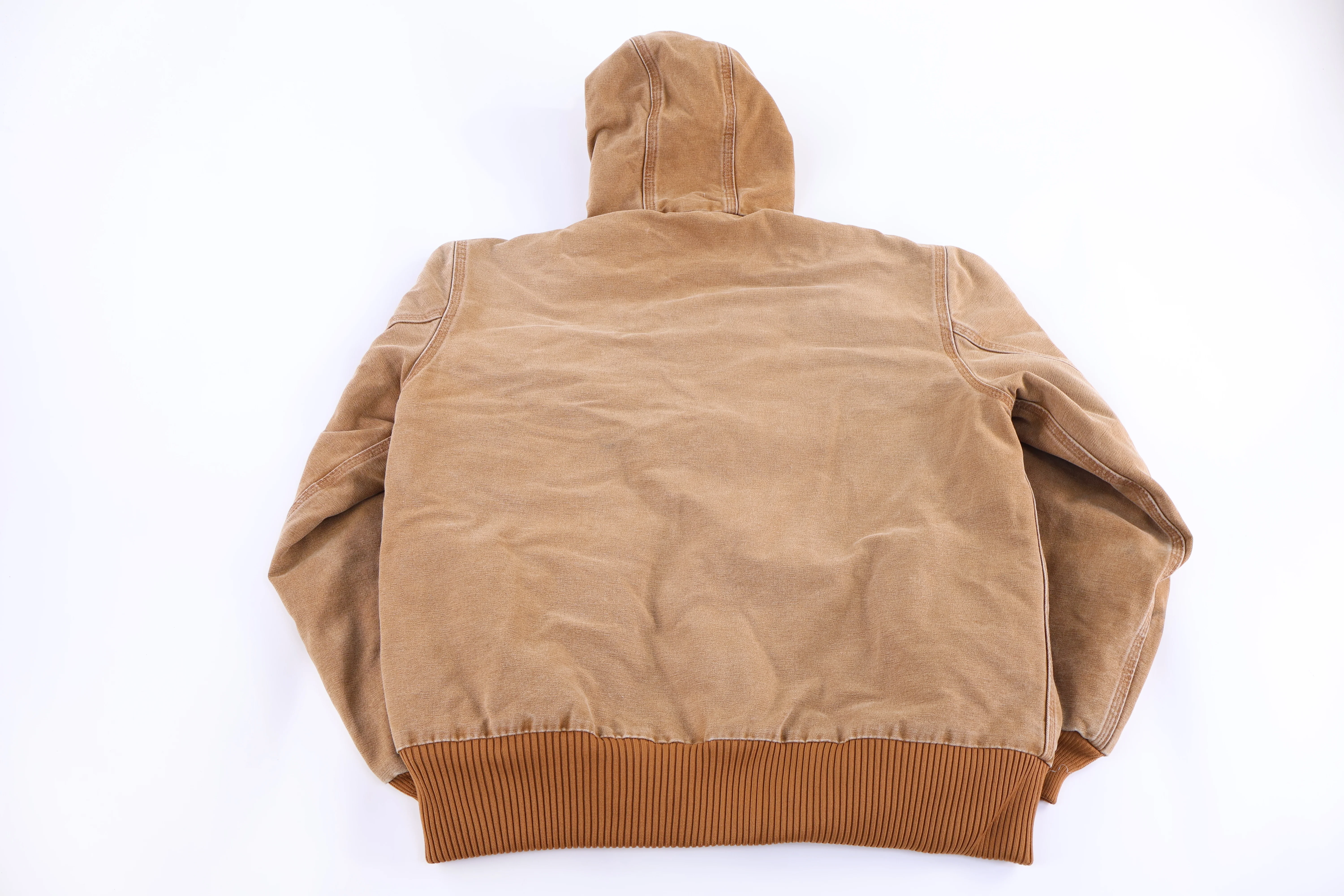 Carhartt Logo Patch Tan Full Zip Jacket - Image 2