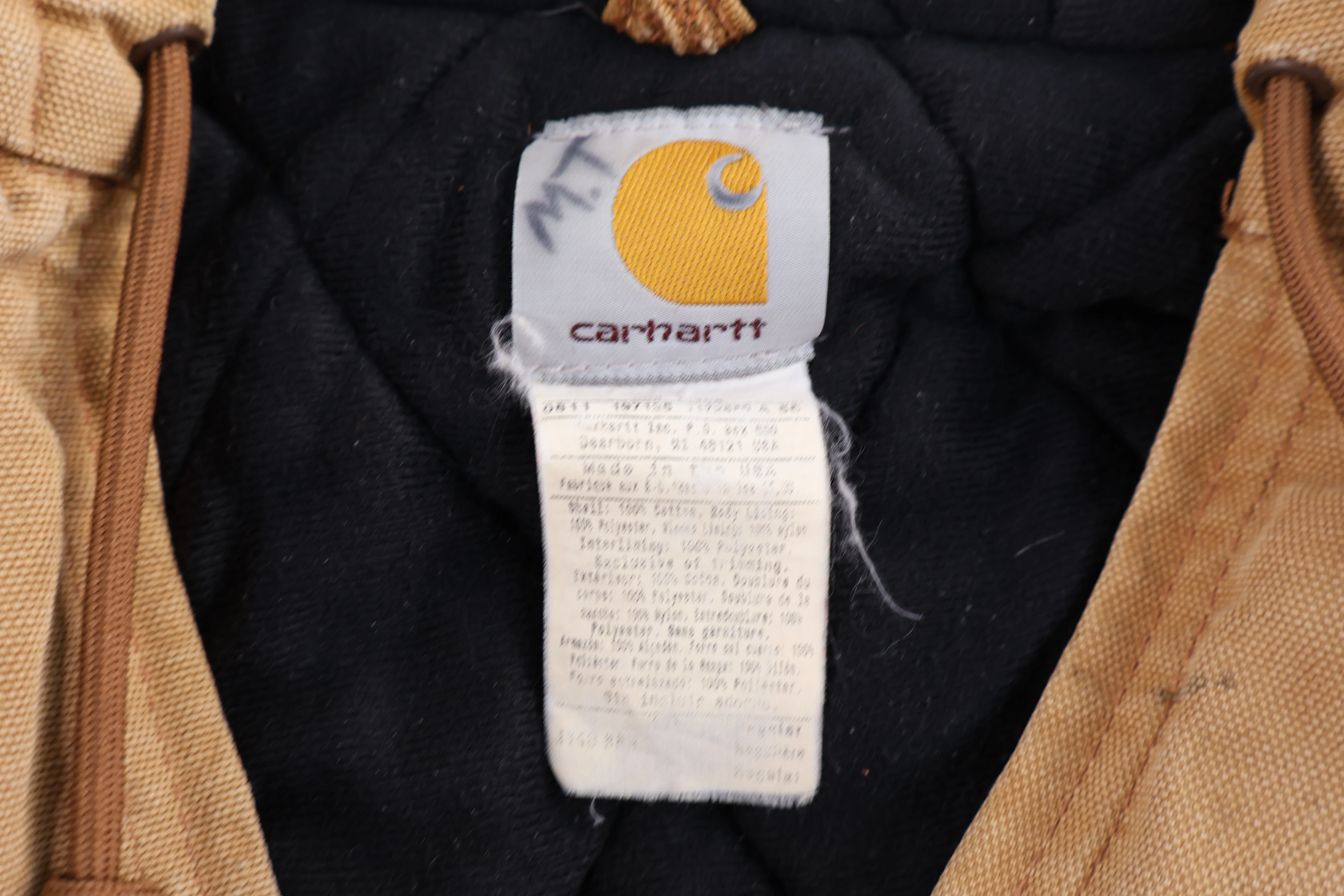 Carhartt Logo Patch Tan Full Zip Jacket - Image 3