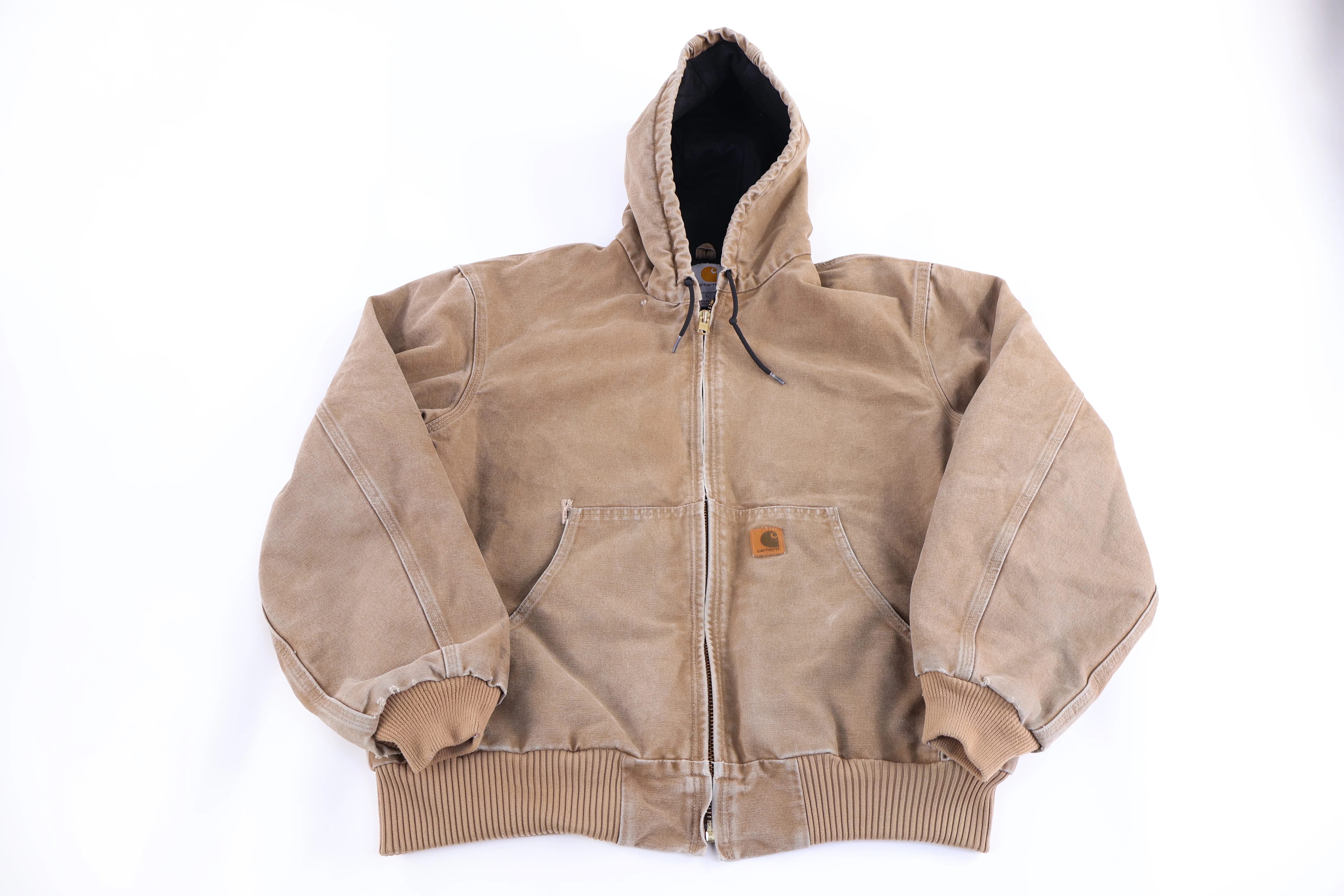 Carhartt Logo Patch Tan Full Zip Jacket