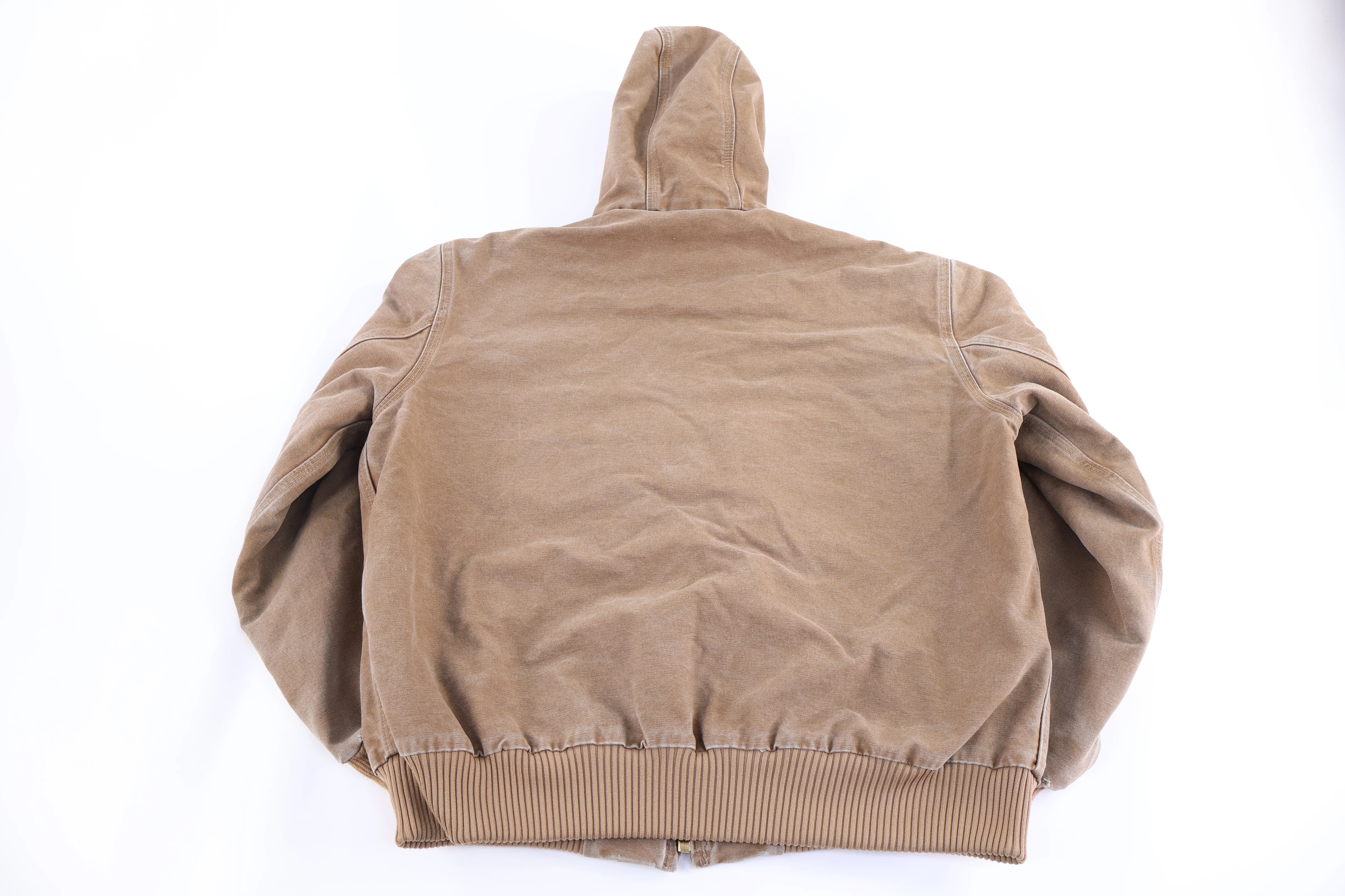 Carhartt Logo Patch Tan Full Zip Jacket - Image 2