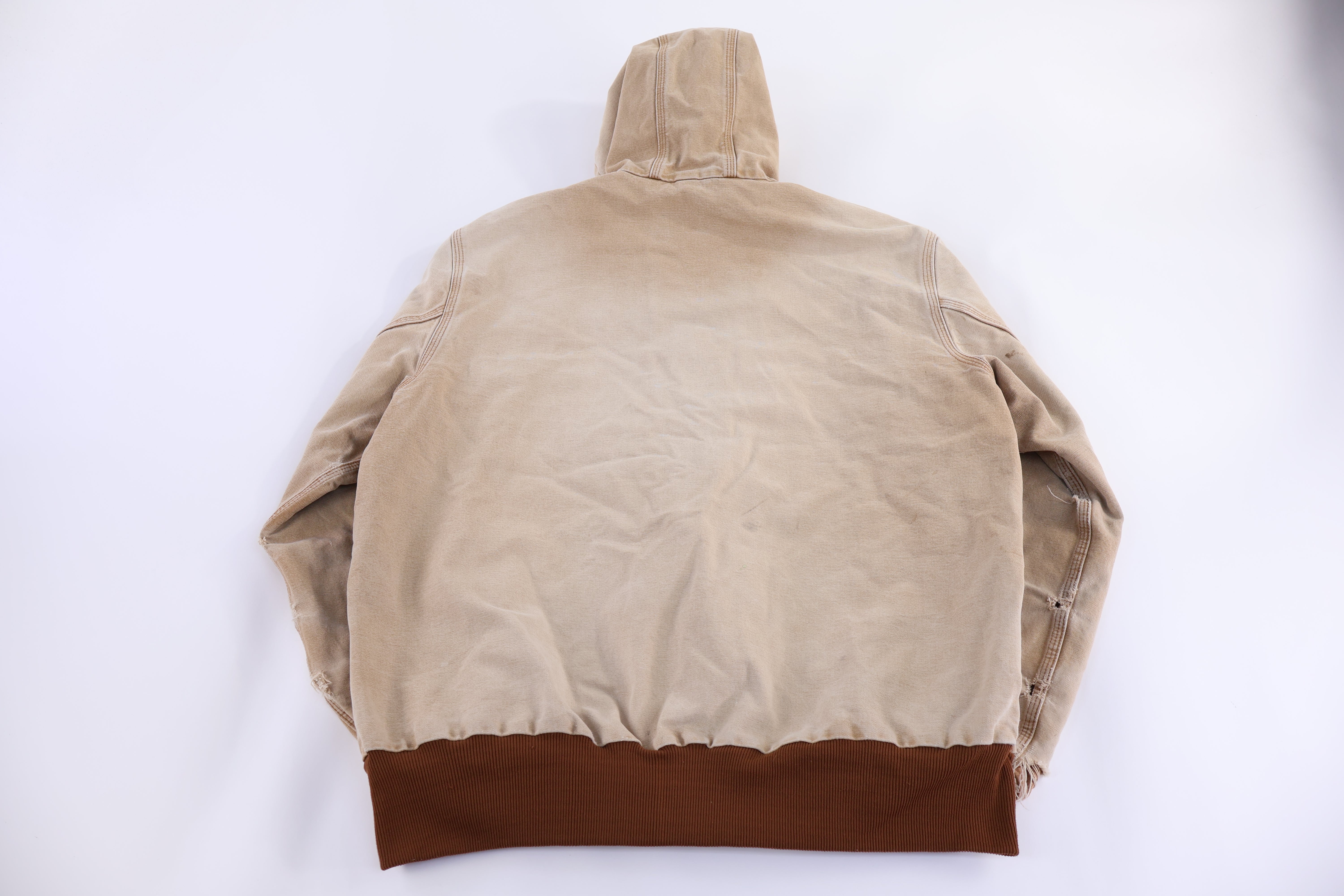 Carhartt Logo Patch Tan Full Zip Jacket - Image 2