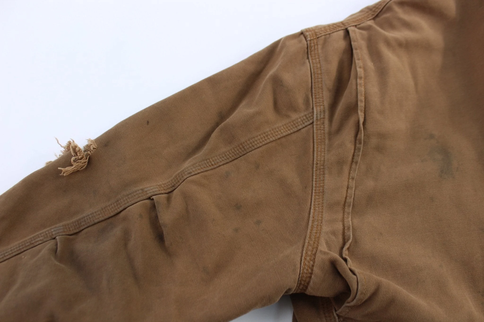Carhartt Logo Patch Tan Full Zip Jacket - Image 3