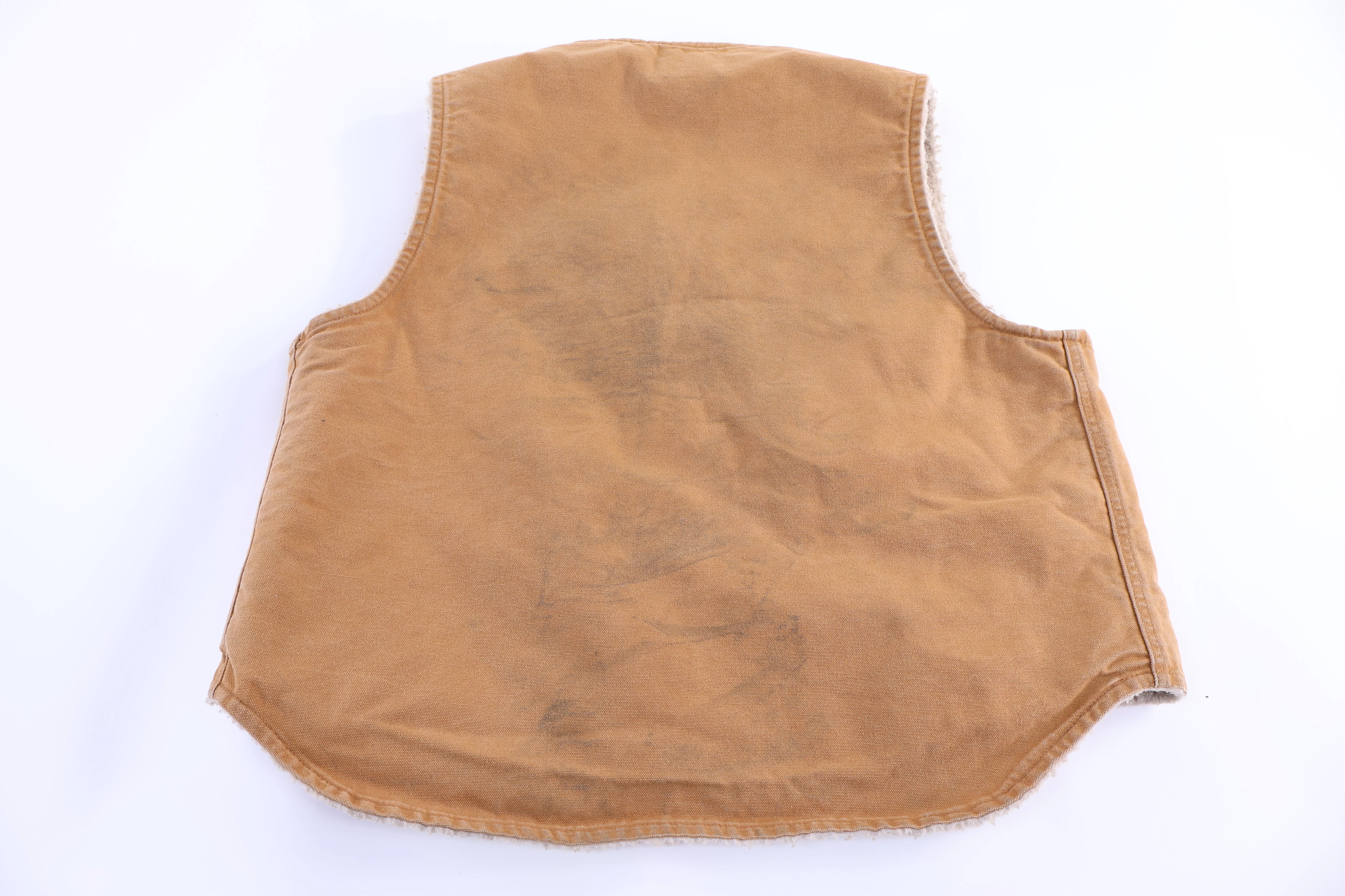 Carhartt Logo Patch Tan Full Zip Vest - Image 2
