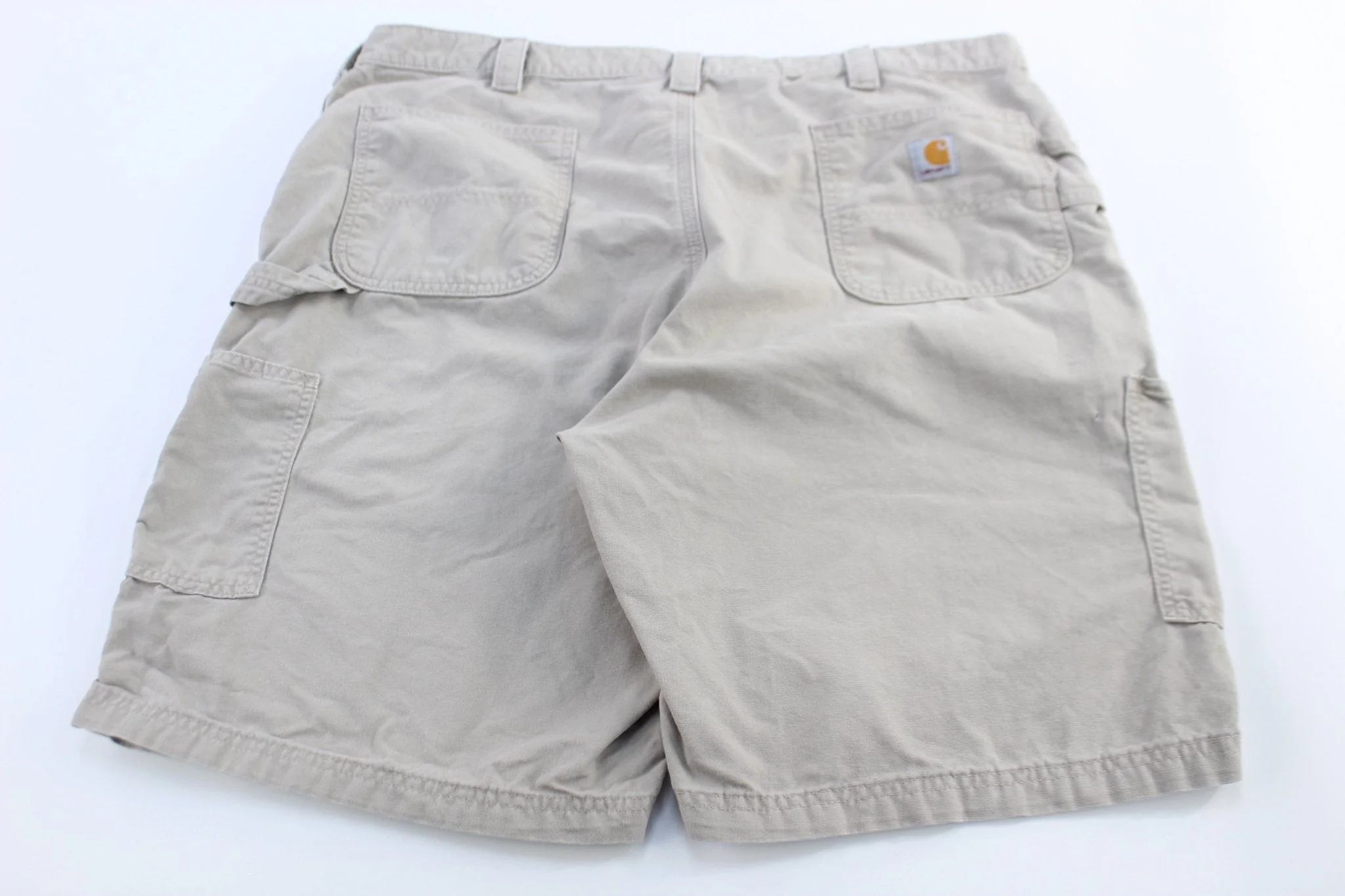 Carhartt Logo Patch Tan Original Fit Shorts - Image 2