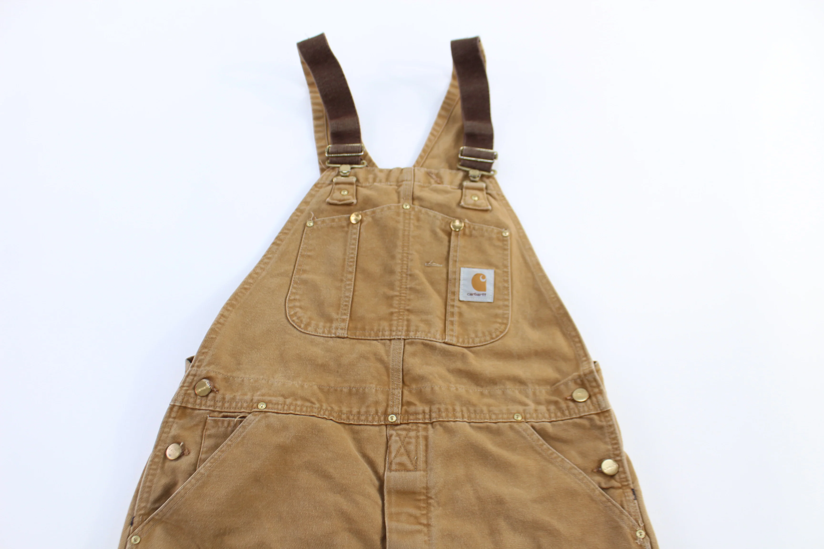 Carhartt Logo Patch Tan Overalls - Image 3