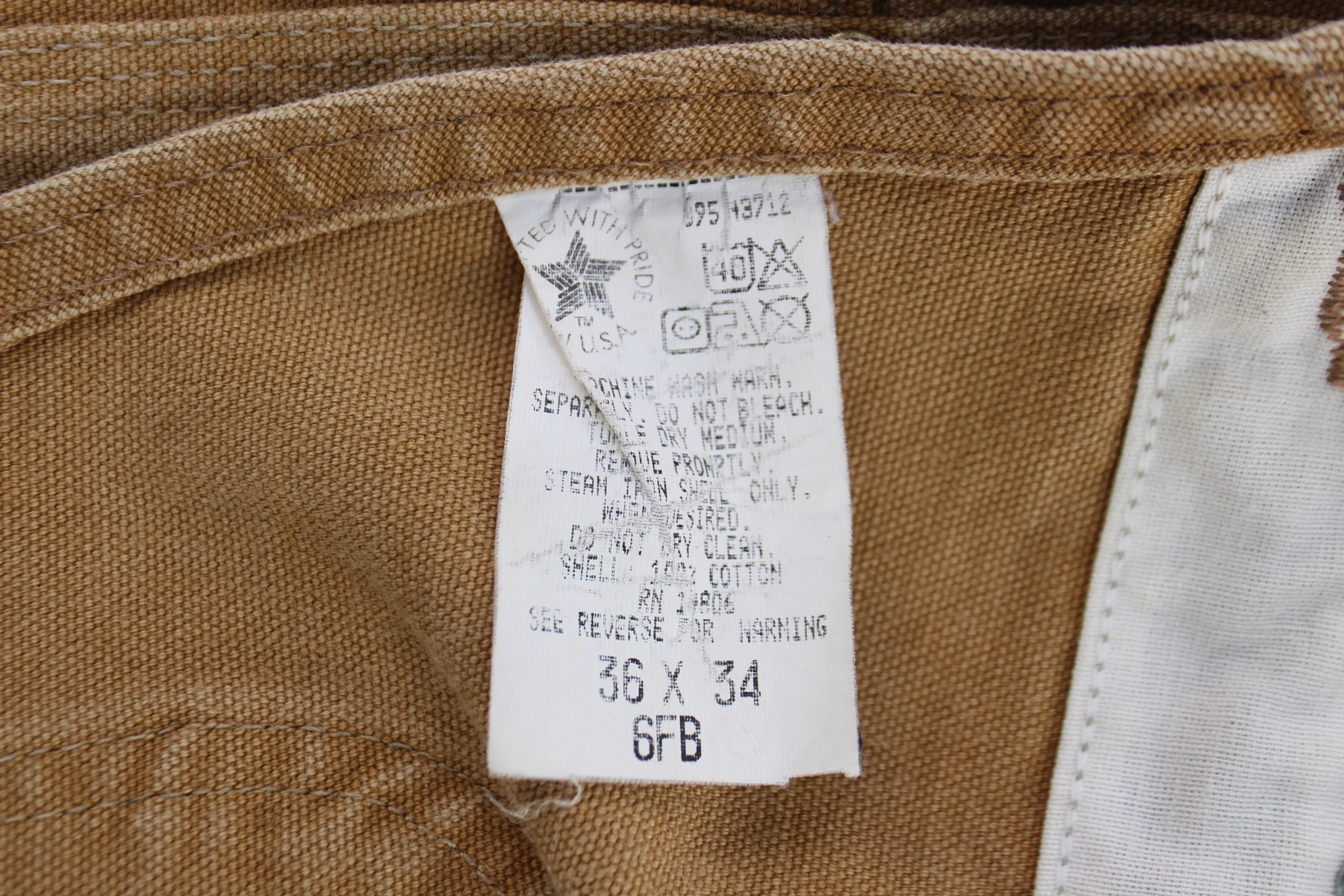 Carhartt Logo Patch Tan Overalls - Image 5