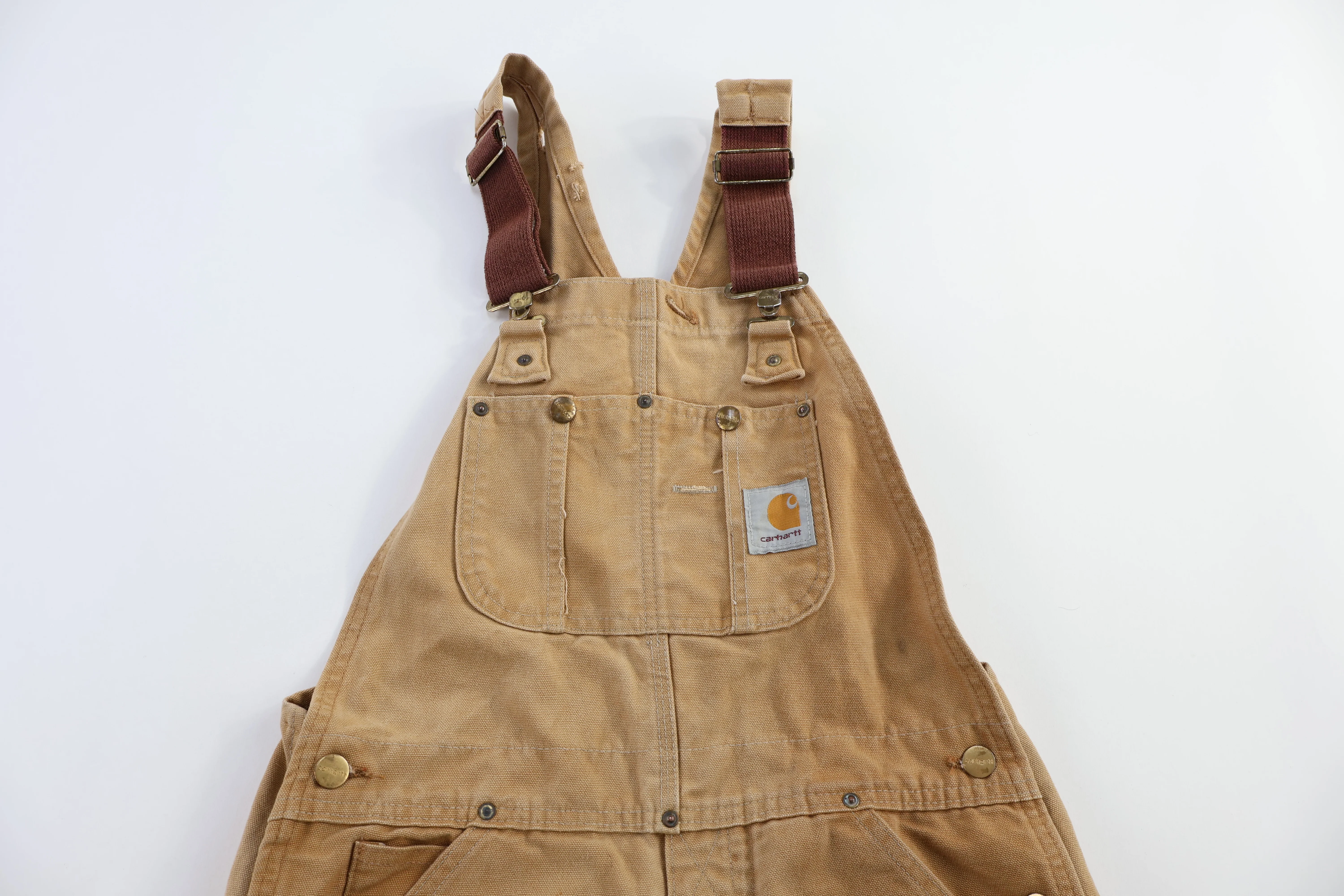 Carhartt Logo Patch Tan Overalls - Image 3