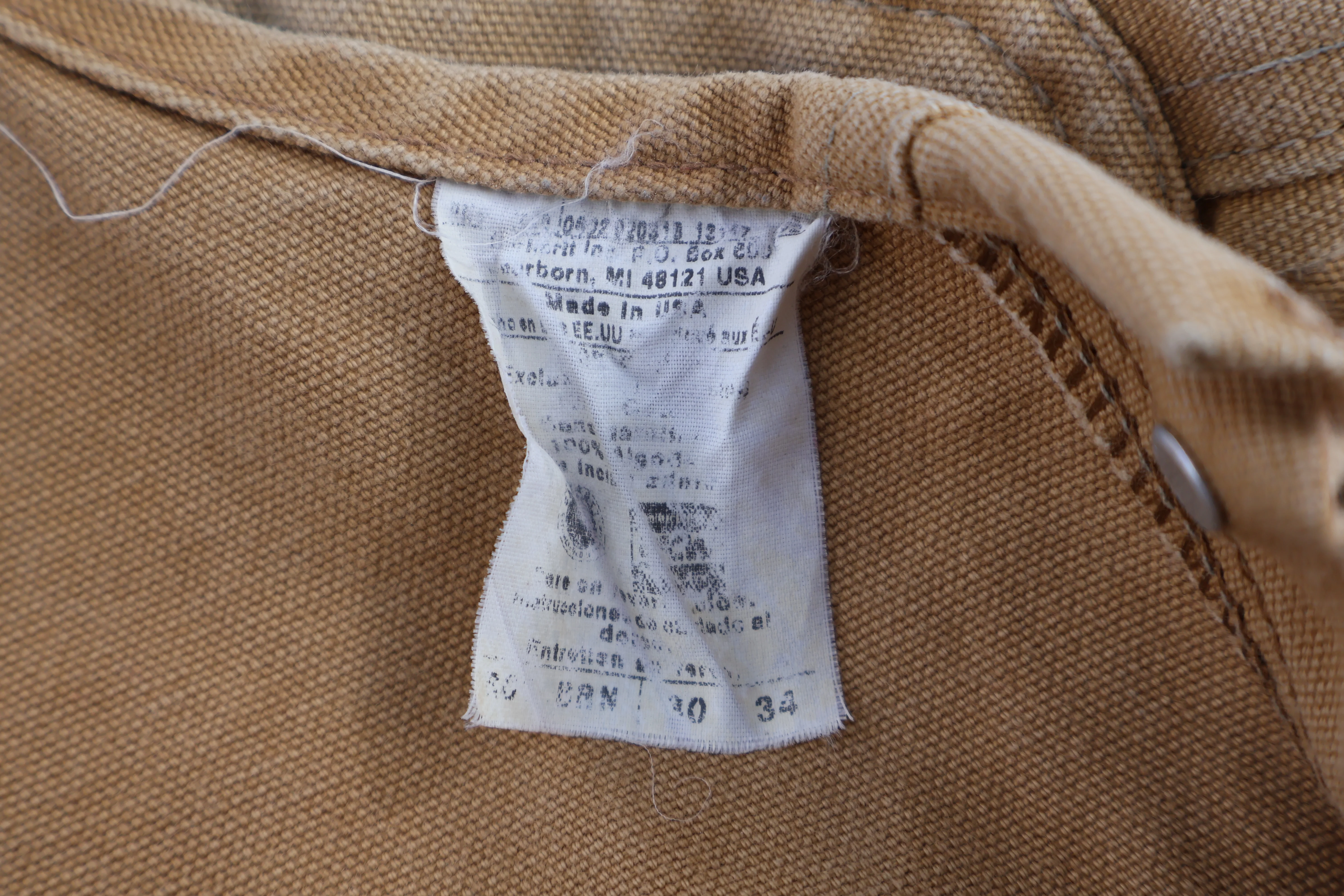 Carhartt Logo Patch Tan Overalls - Image 4