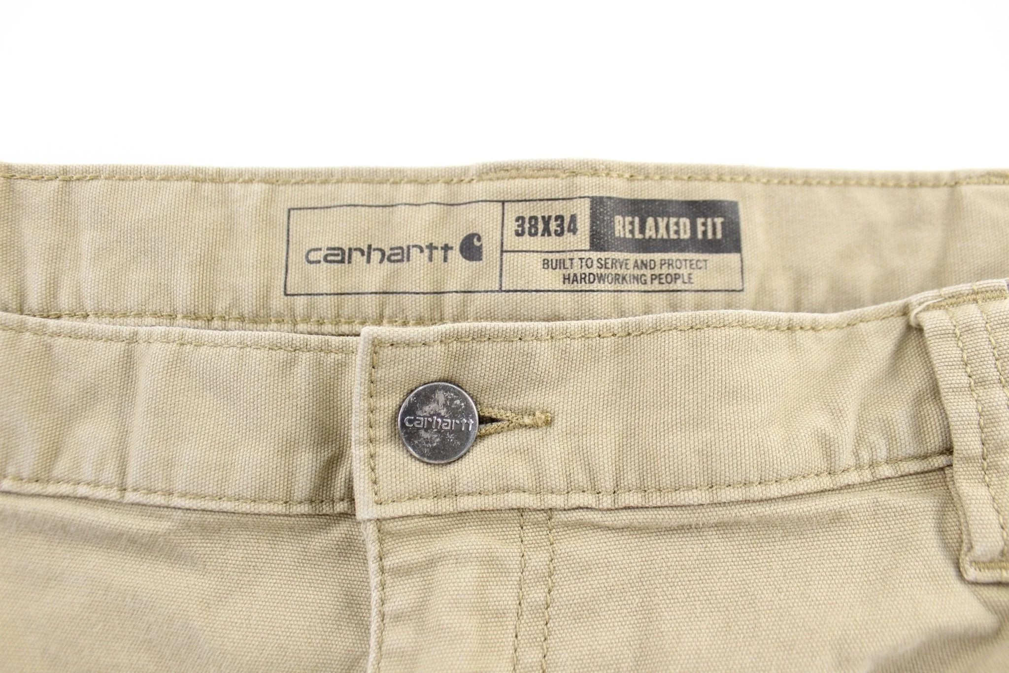 Carhartt Logo Patch Tan Pants - Image 3