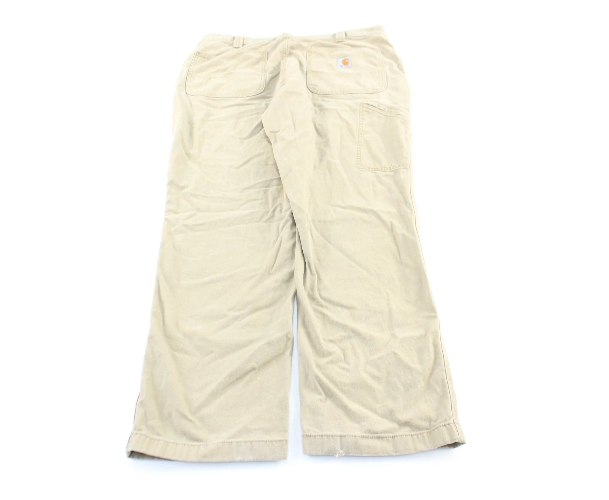 Carhartt Logo Patch Beige Pants - Image 2
