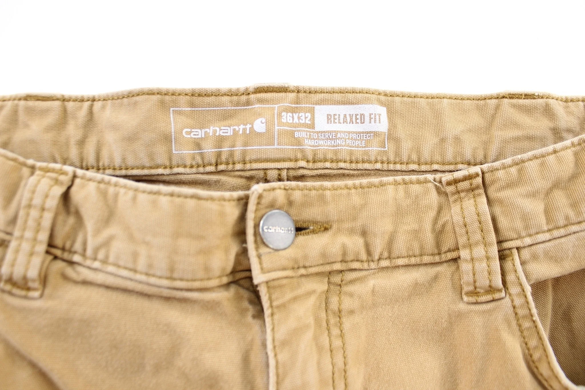 Carhartt Logo Patch Tan Pants - Image 4