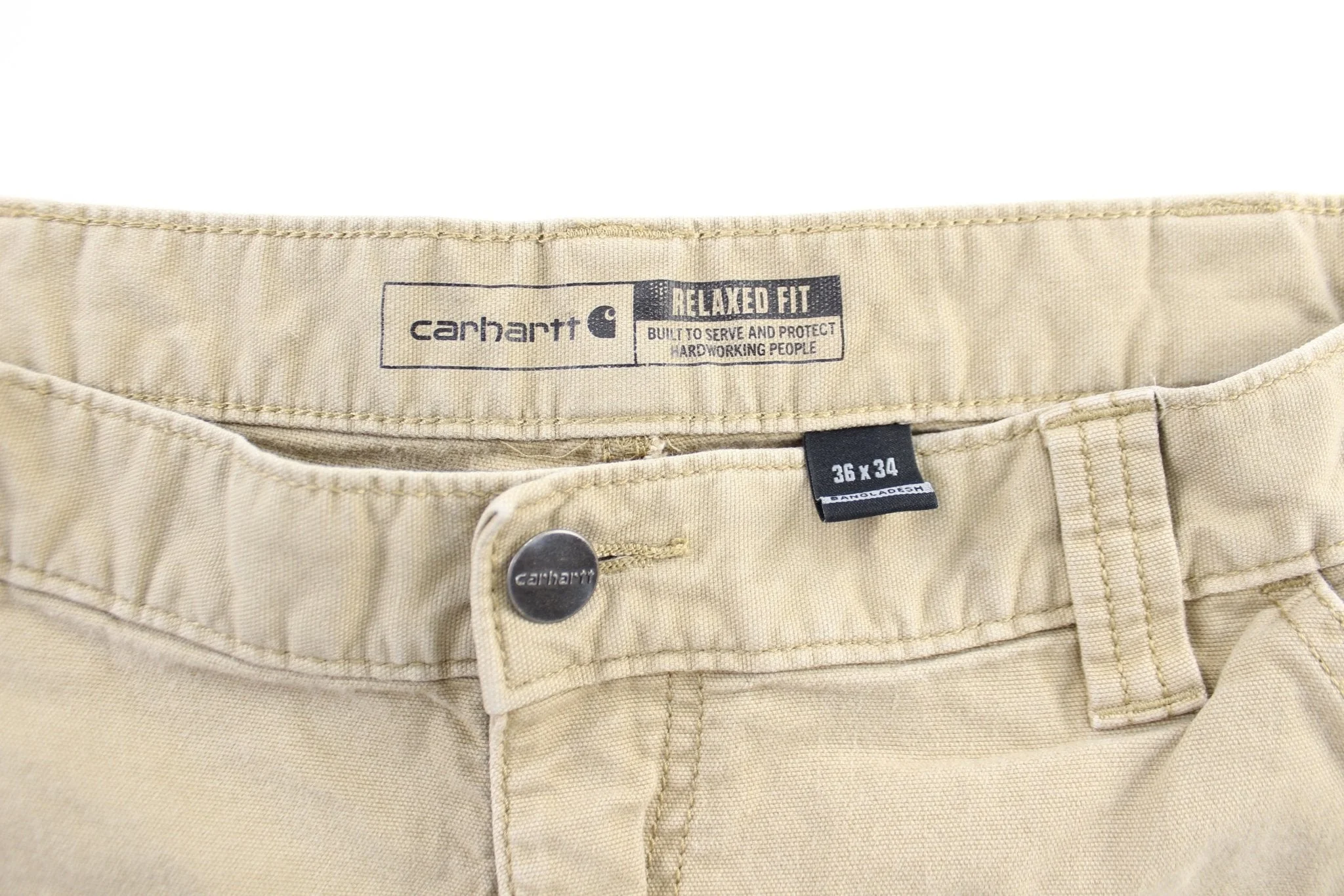 Carhartt Logo Patch Tan Pants - Image 4