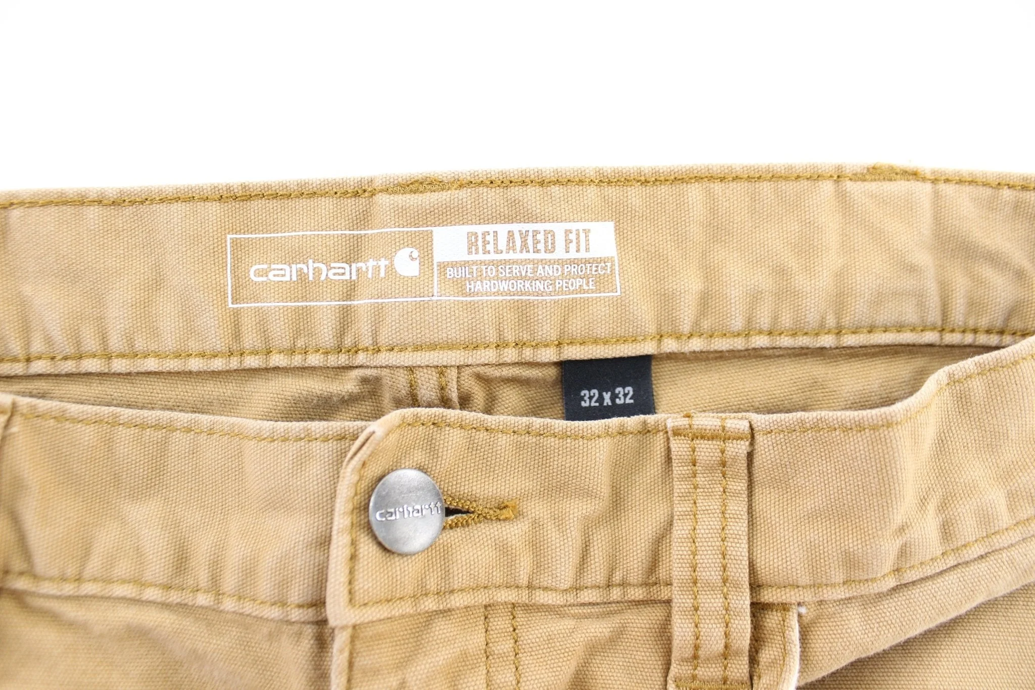 Carhartt Logo Patch Tan Pants - Image 3