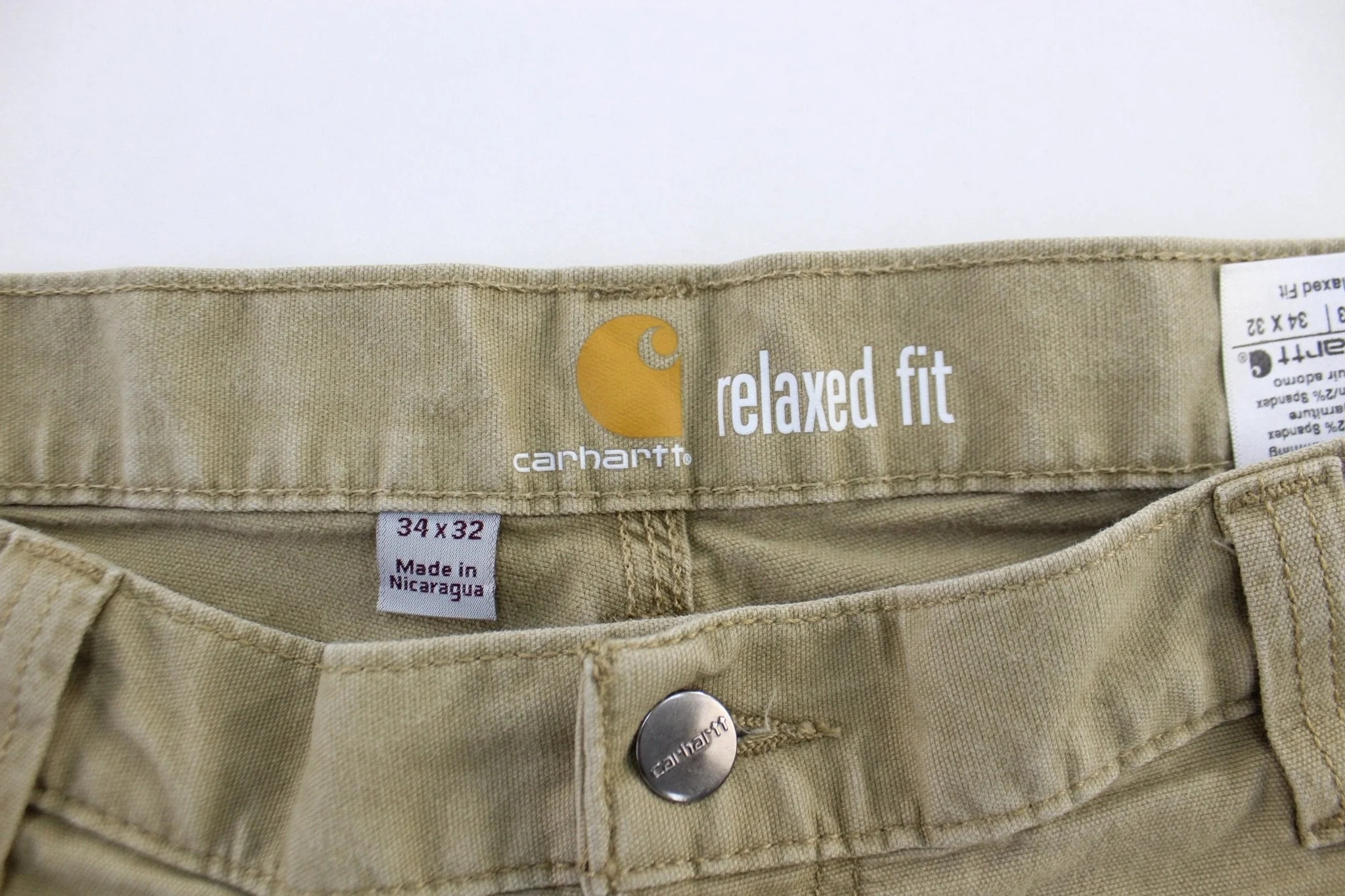 Carhartt Logo Patch Tan Pants - Image 4