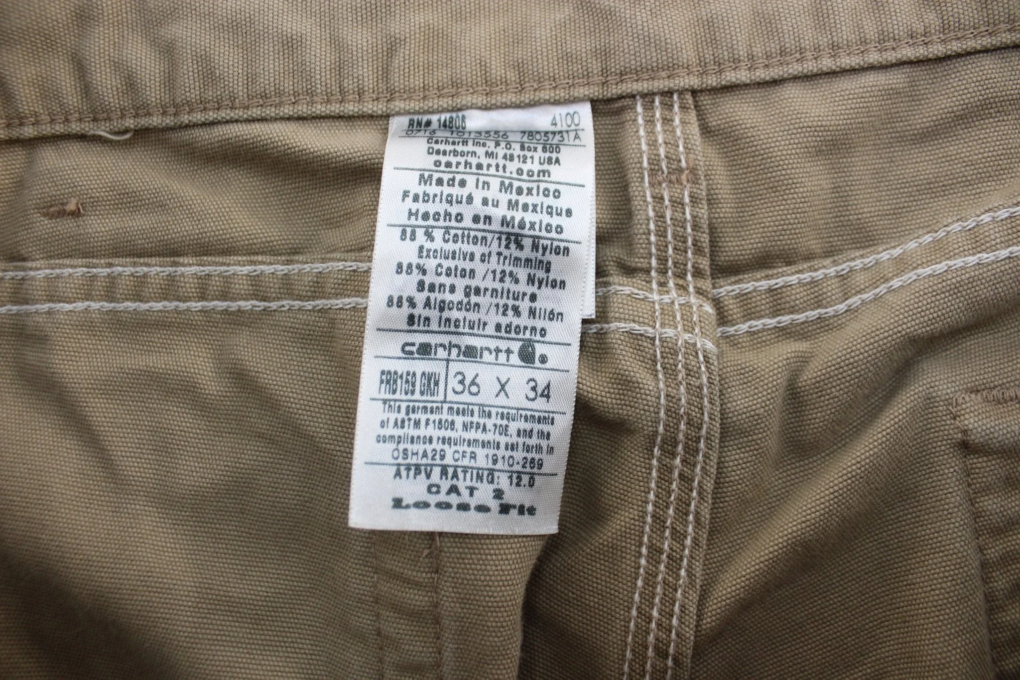 Carhartt Logo Patch Tan Pants - Image 4
