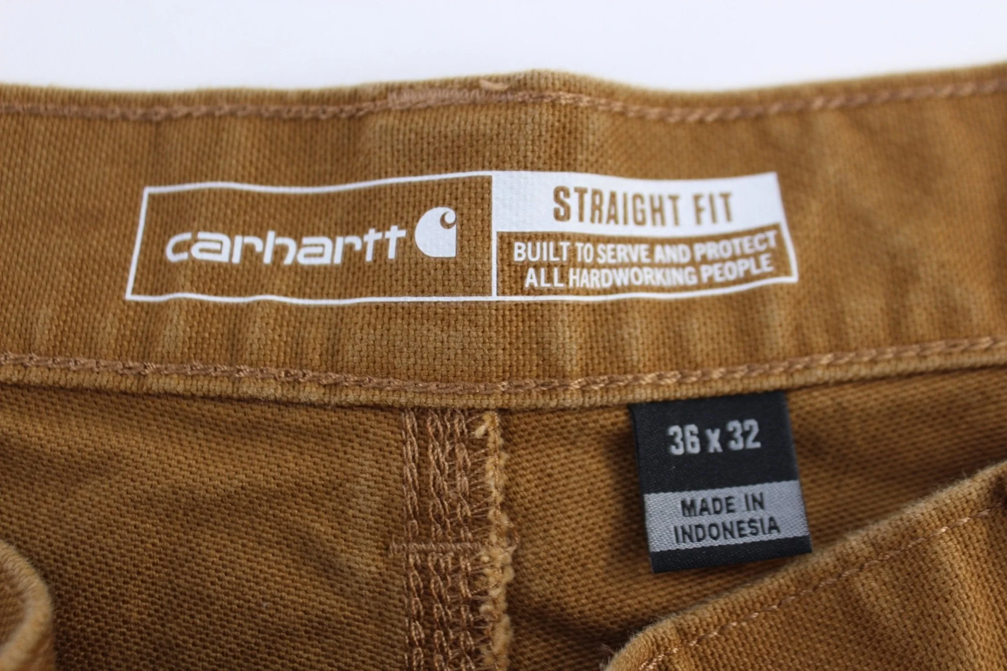 Carhartt Logo Patch Tan Pants - Image 3