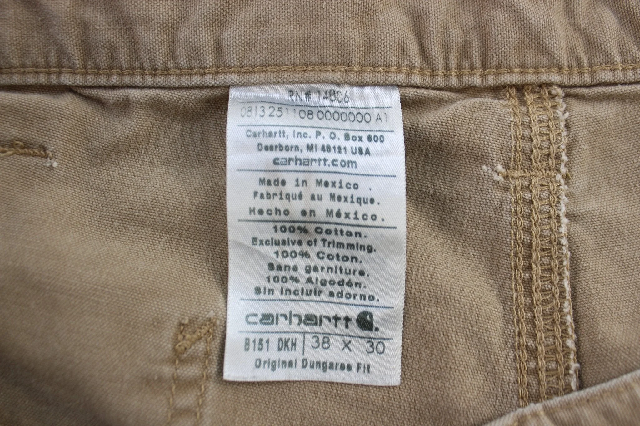 Carhartt Logo Patch Tan Pants - Image 3