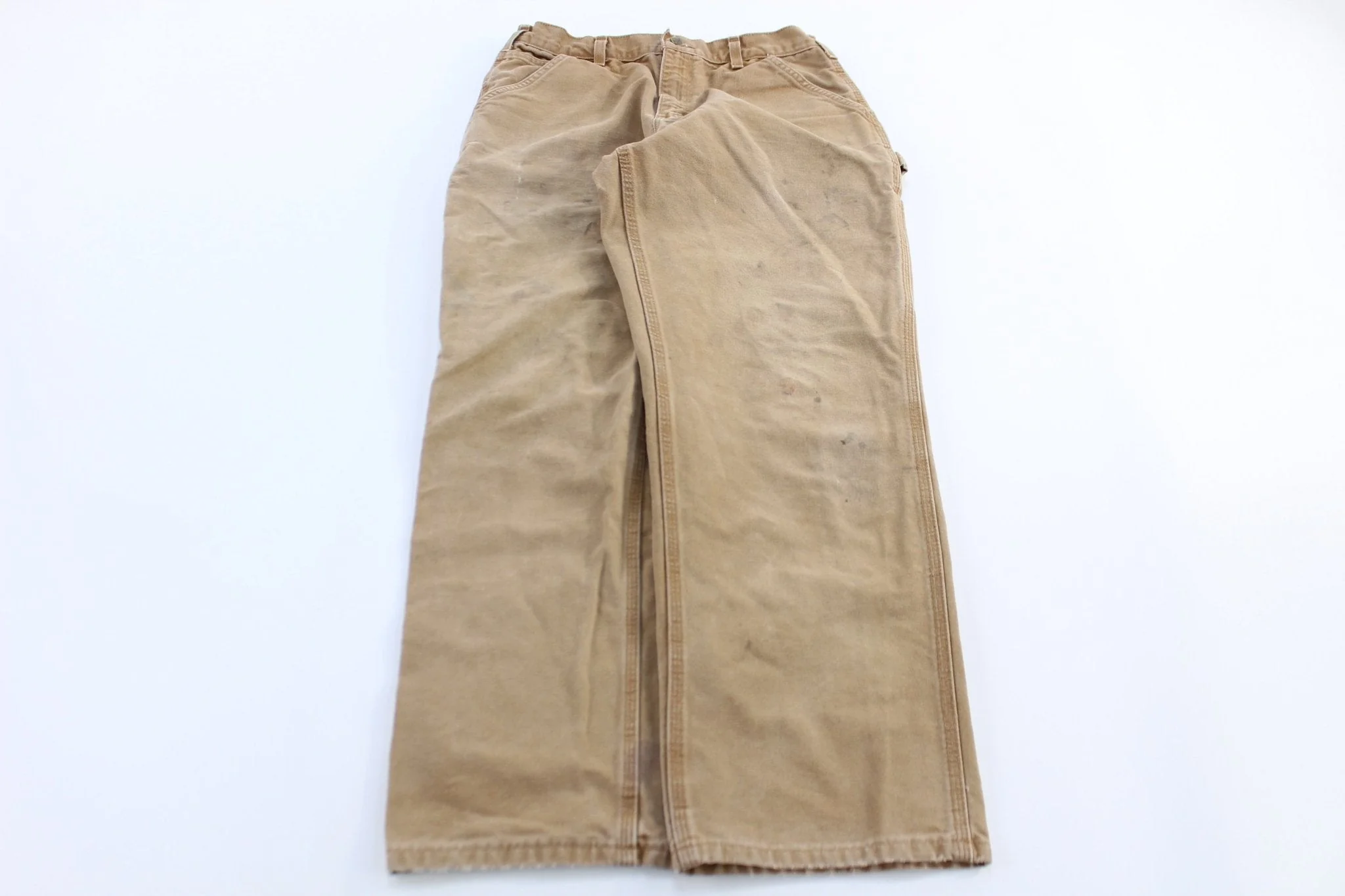 Carhartt Logo Patch Tan Pants - Image 2
