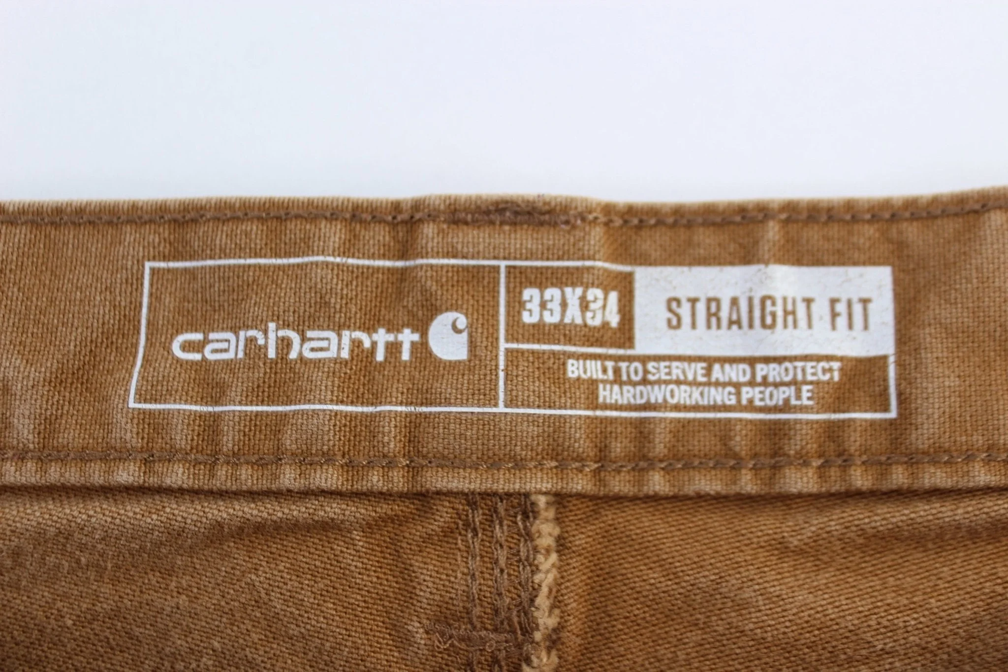 Carhartt Logo Patch Tan Pants - Image 3