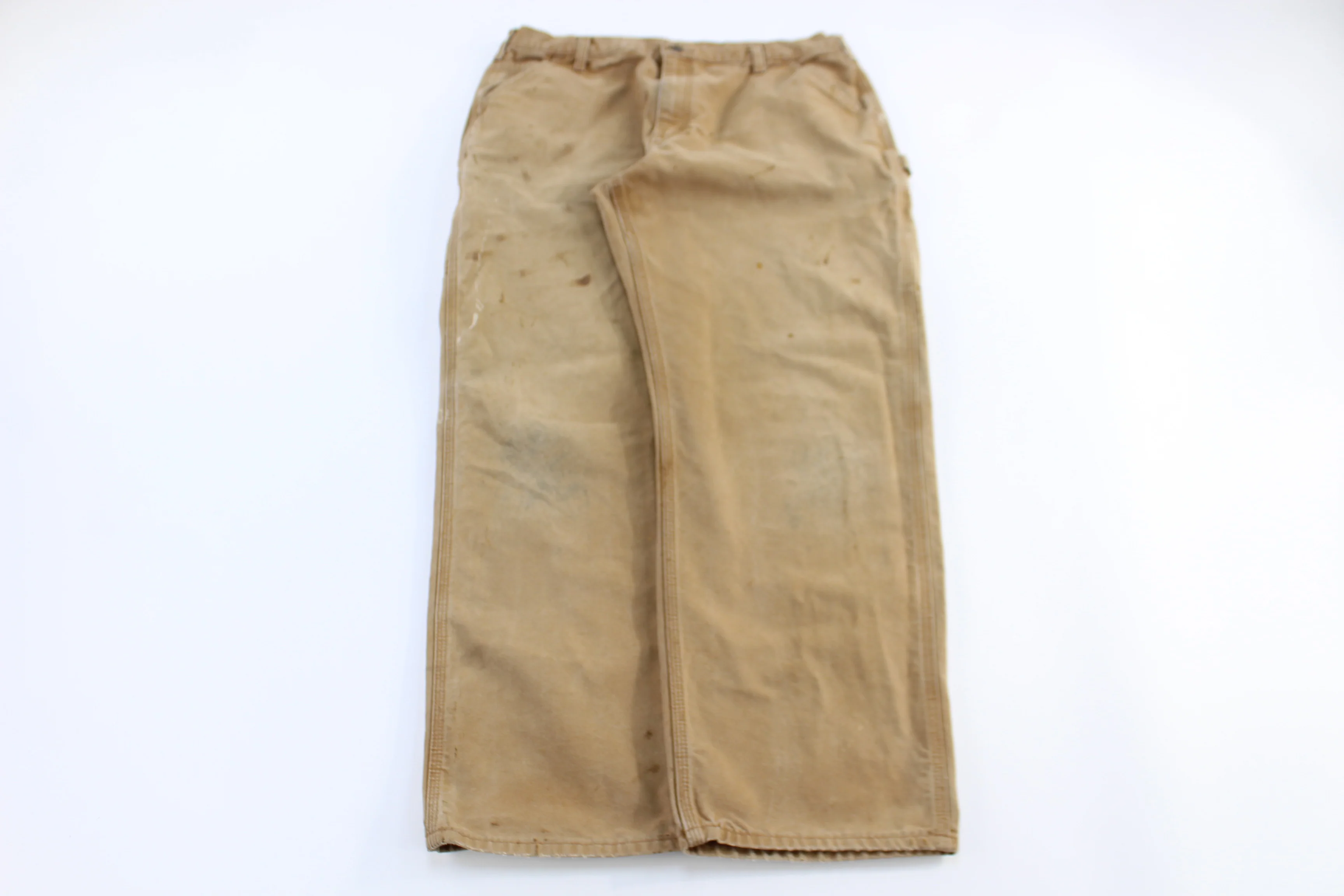 Carhartt Logo Patch Tan Pants - Image 2