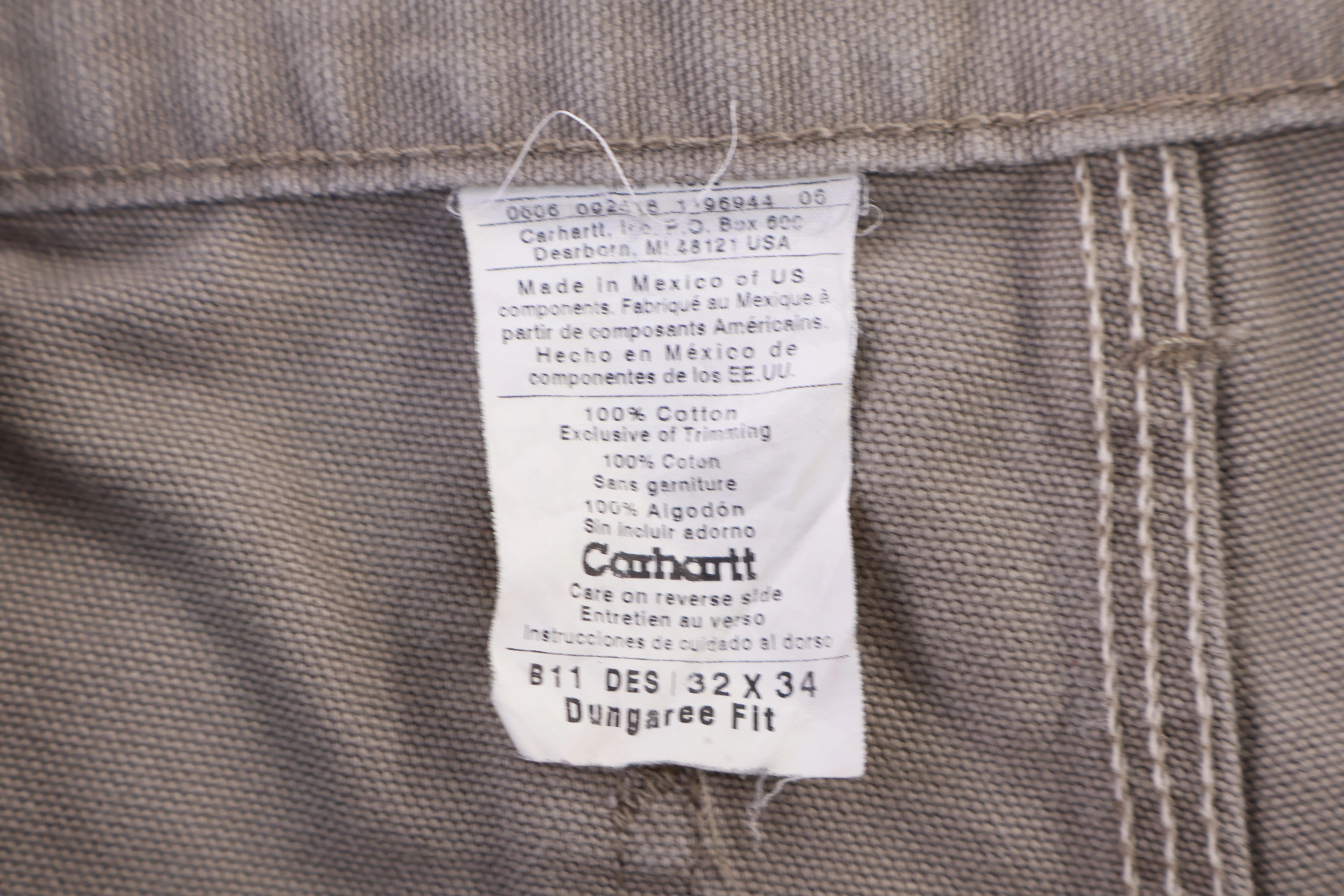 Carhartt Logo Patch Gray Pants - Image 3