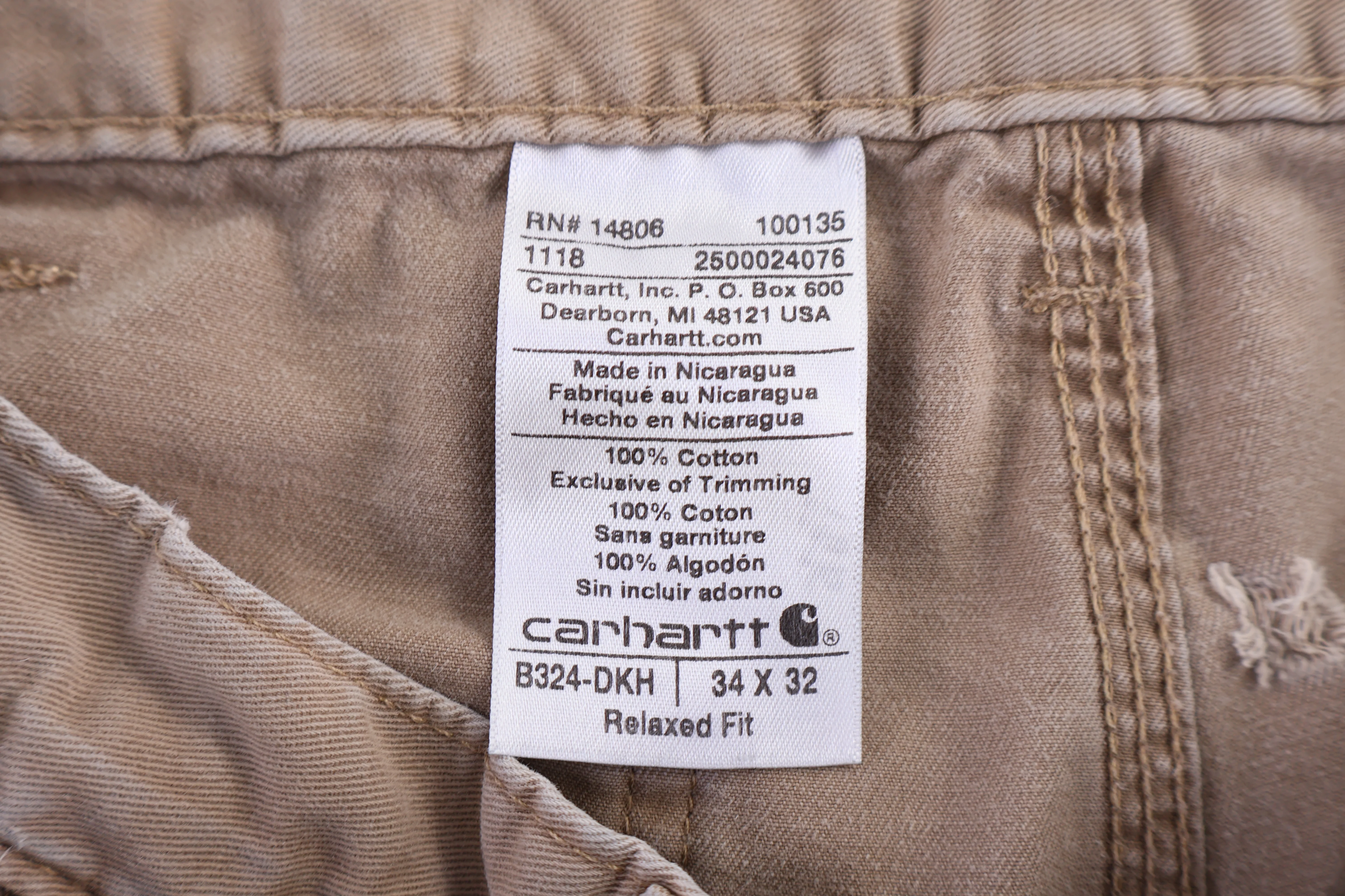 Carhartt Logo Patch Tan Pants - Image 4