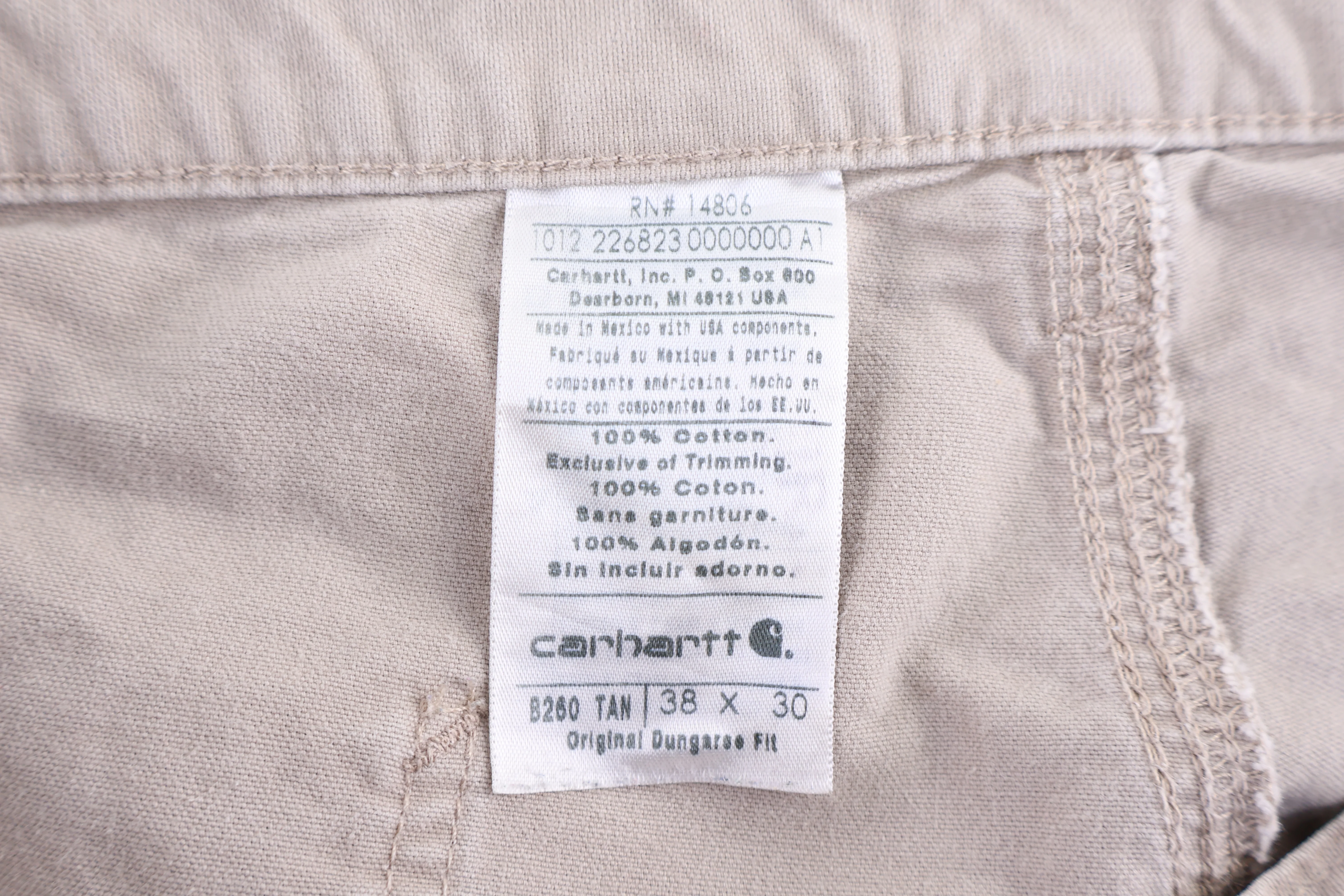Carhartt Logo Patch Tan Pants - Image 4