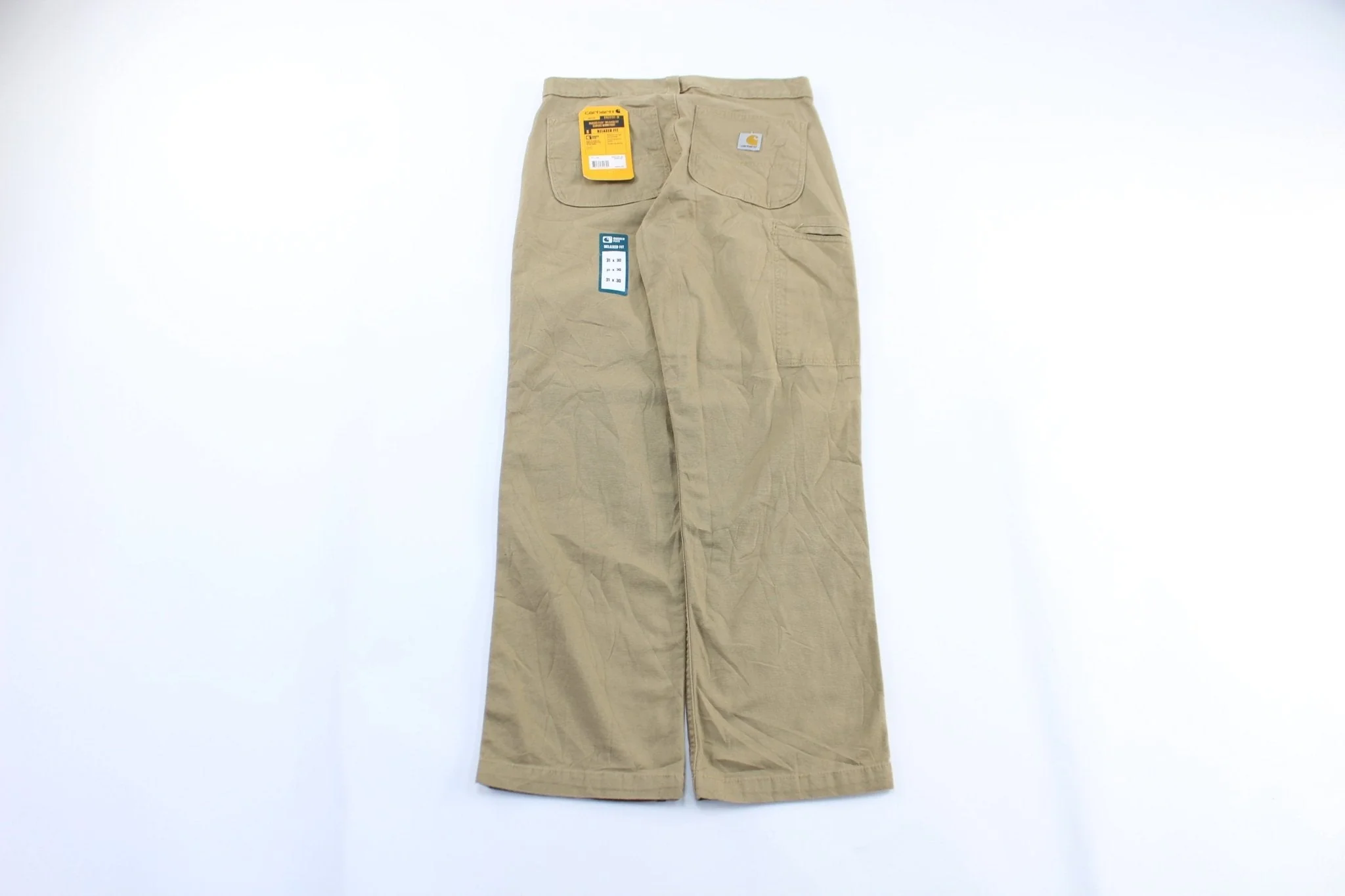 Carhartt Logo Patch Tan Deadstock Pants - Image 2