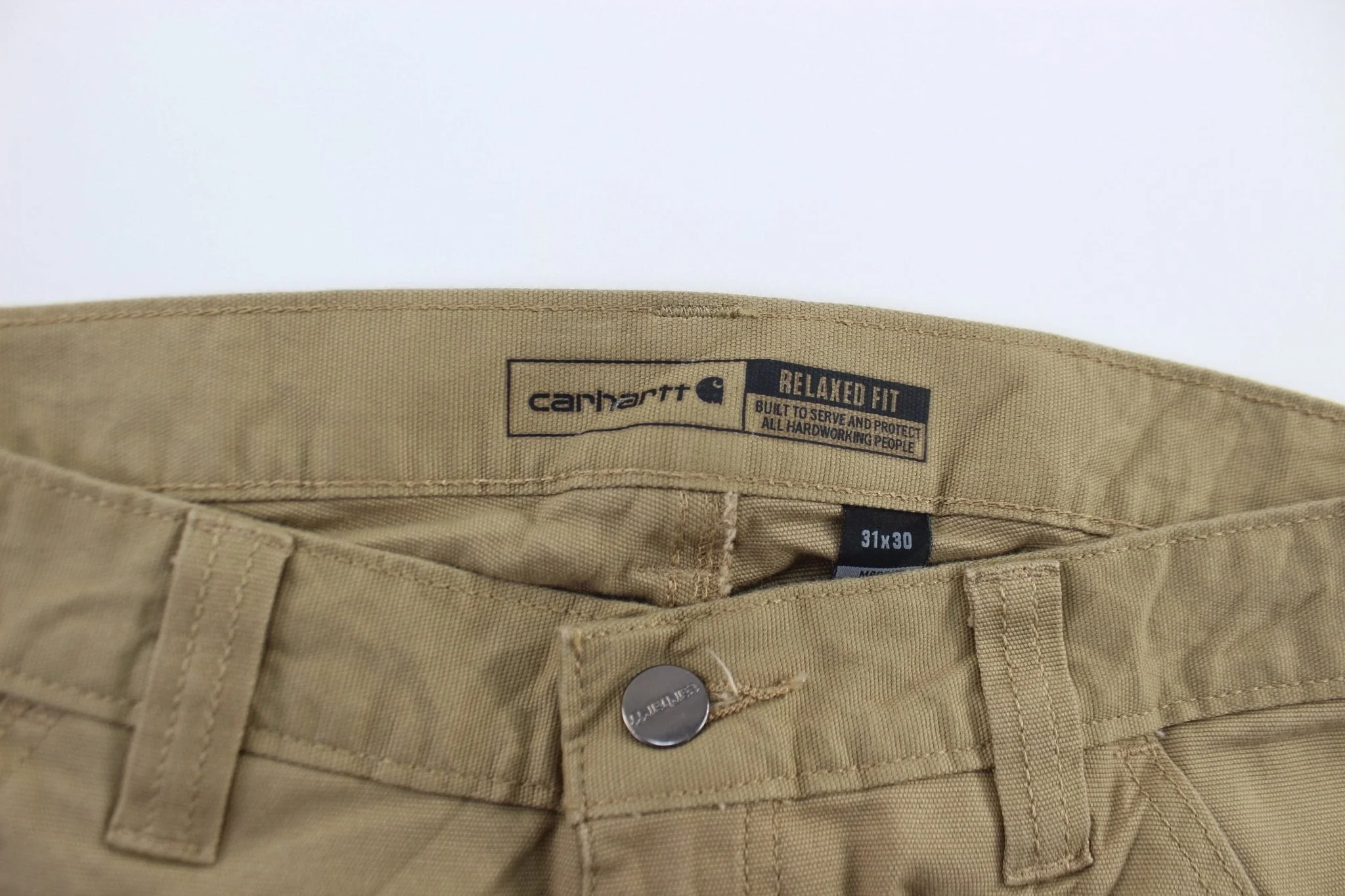 Carhartt Logo Patch Tan Deadstock Pants - Image 3