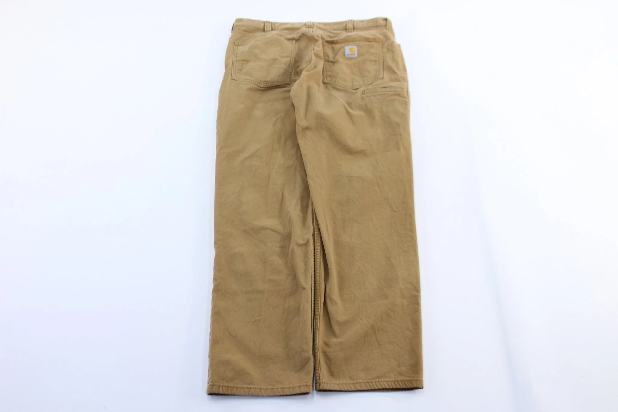 Carhartt Logo Patch Tan Relaxed Fit Pants - Image 2