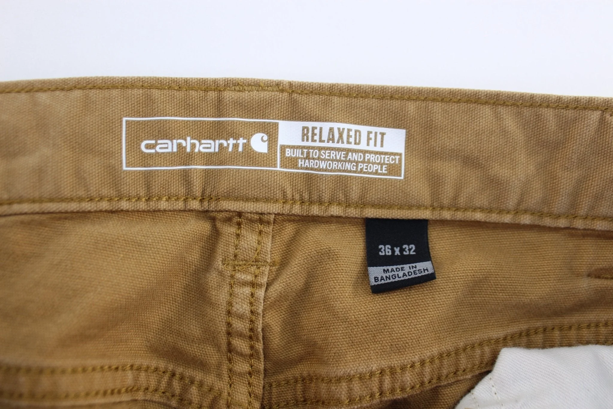Carhartt Logo Patch Tan Relaxed Fit Pants - Image 5