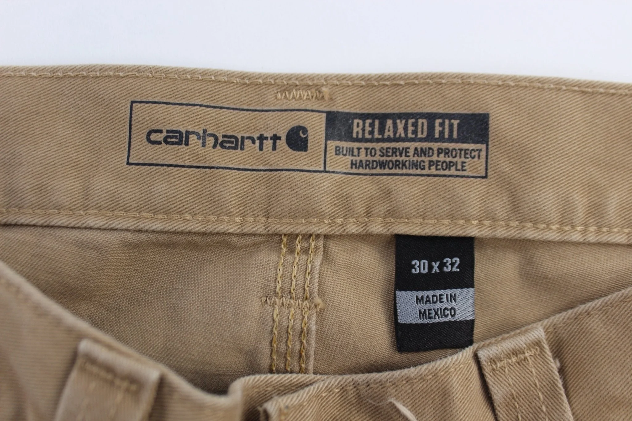 Carhartt Logo Patch Tan Relaxed Fit Pants - Image 3