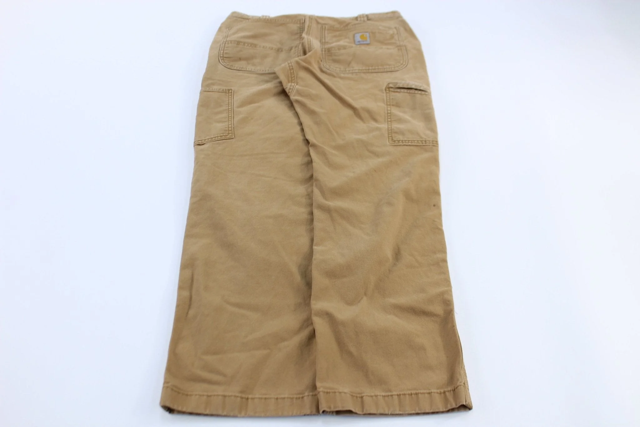 Carhartt Logo Patch Tan Relaxed Fit Pants - Image 2