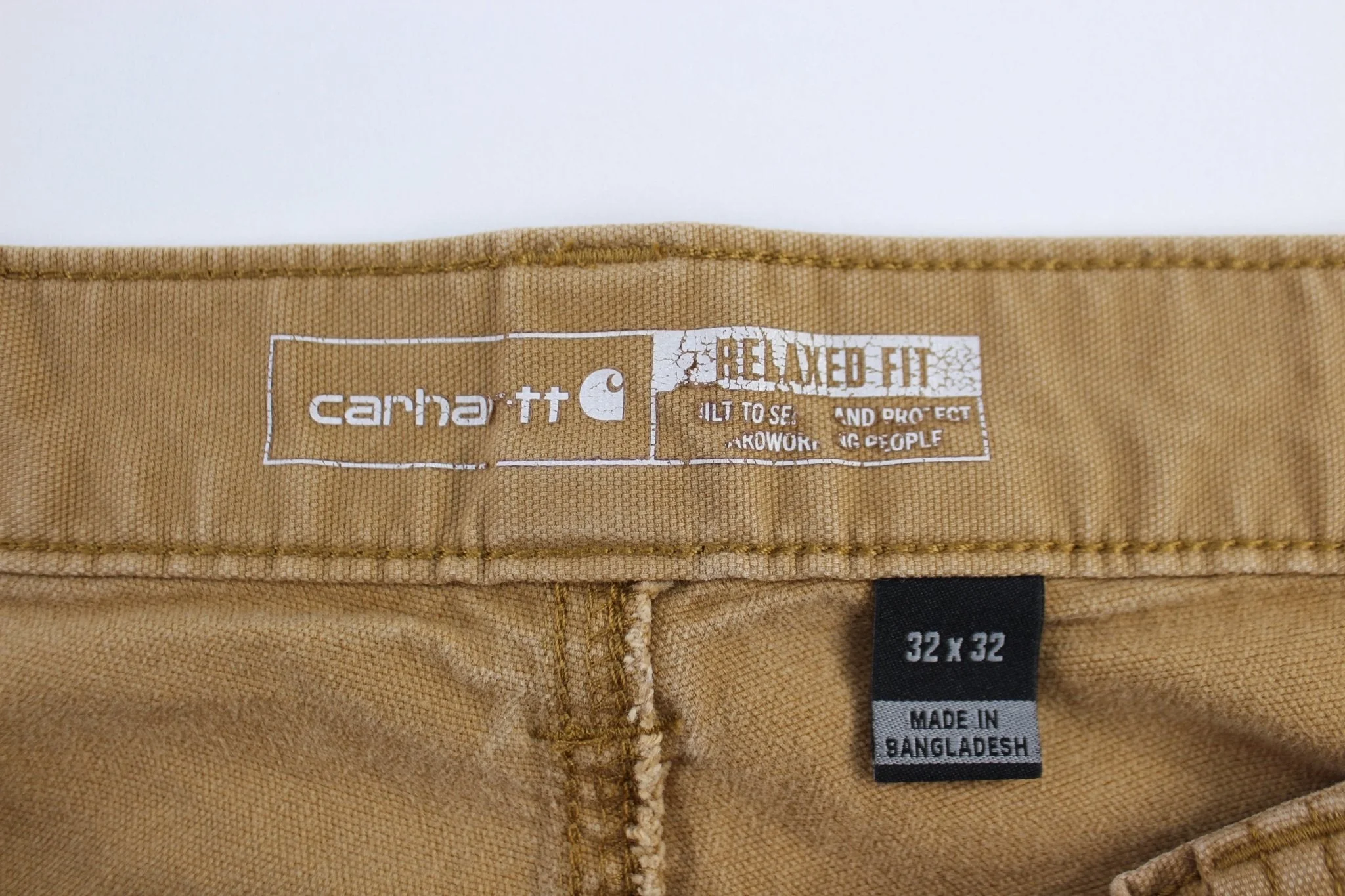 Carhartt Logo Patch Tan Relaxed Fit Pants - Image 4