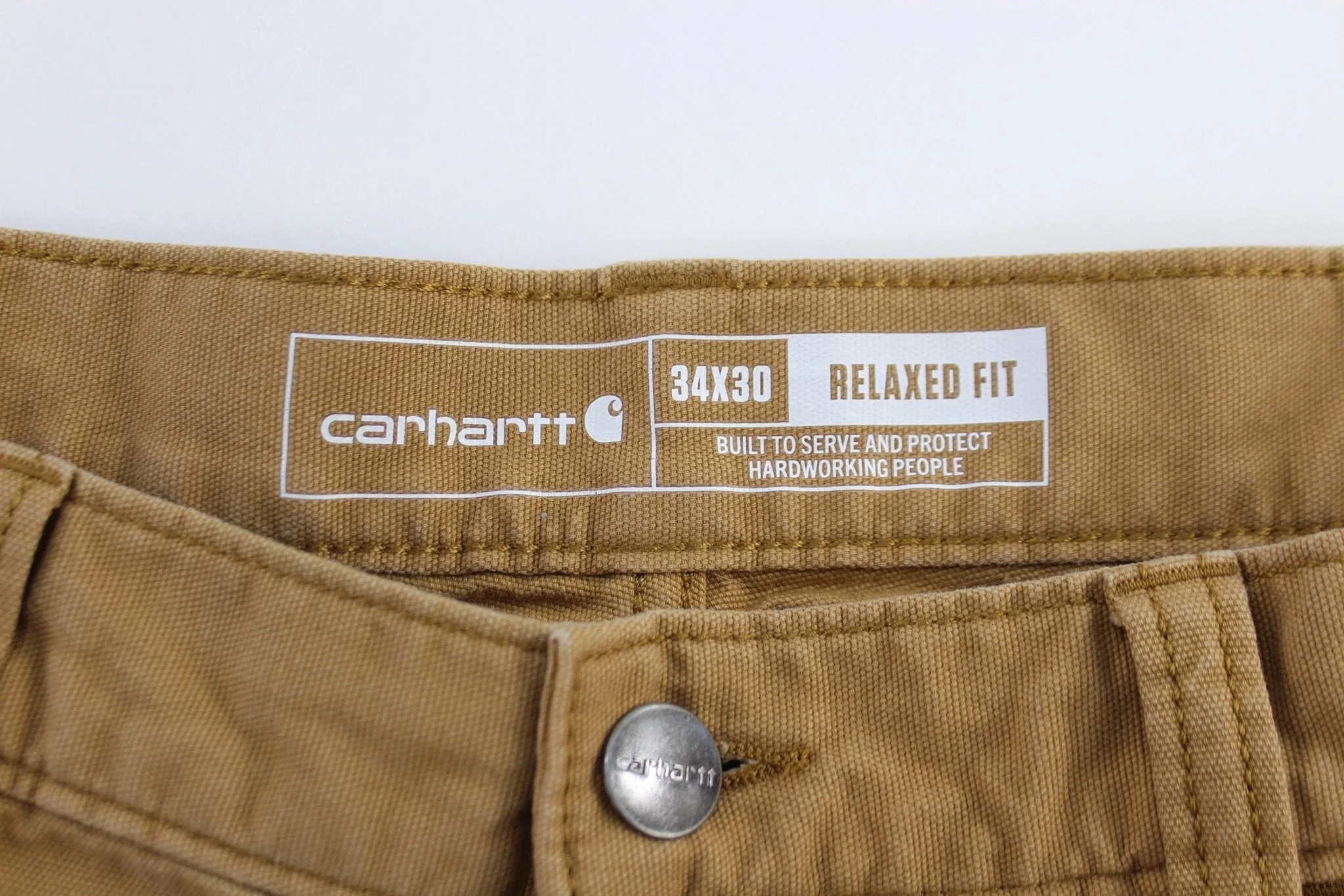 Carhartt Logo Patch Tan Relaxed Fit Pants - Image 3