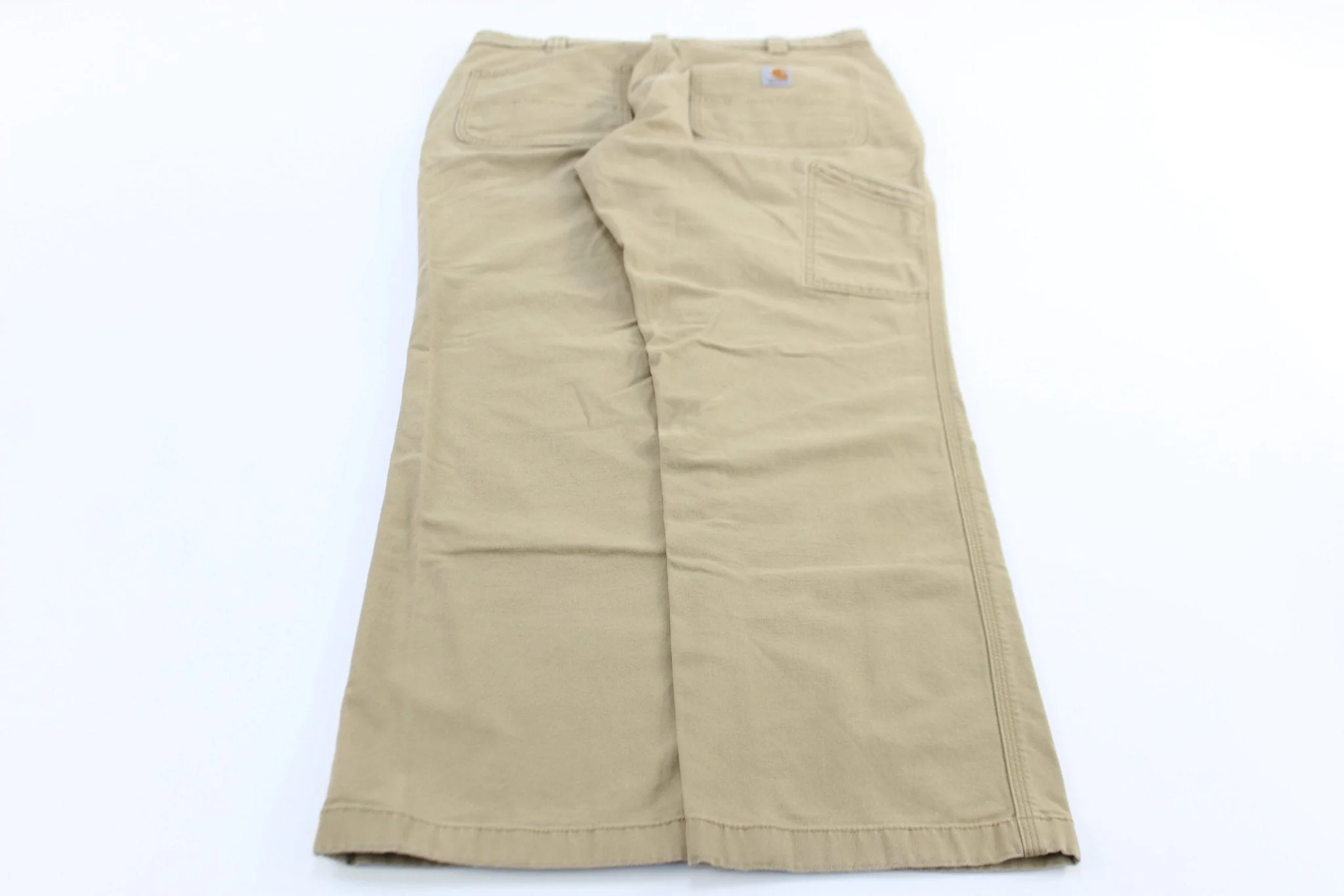 Carhartt Logo Patch Tan Relaxed Fit Pants - Image 2