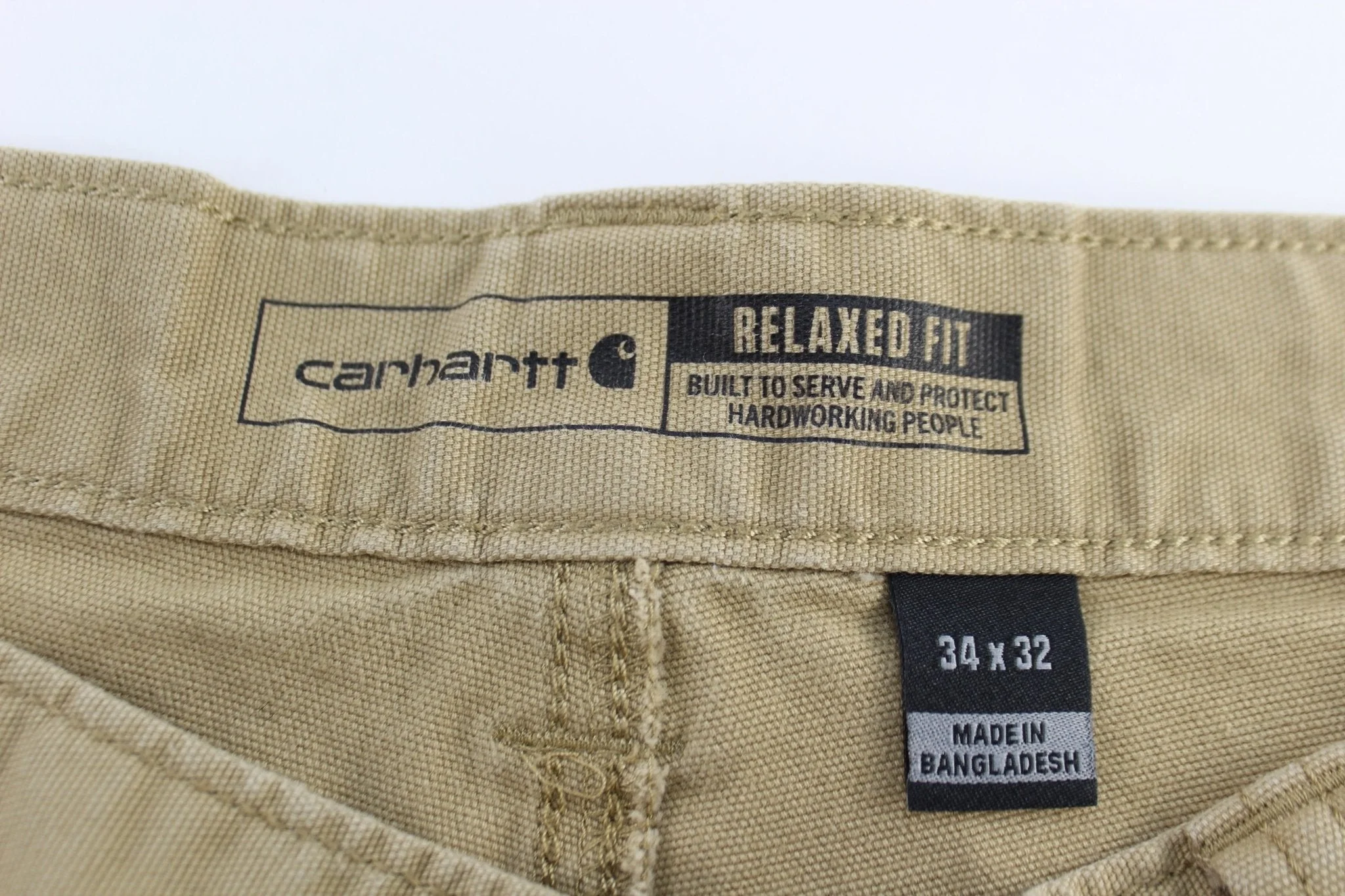 Carhartt Logo Patch Tan Relaxed Fit Pants - Image 3