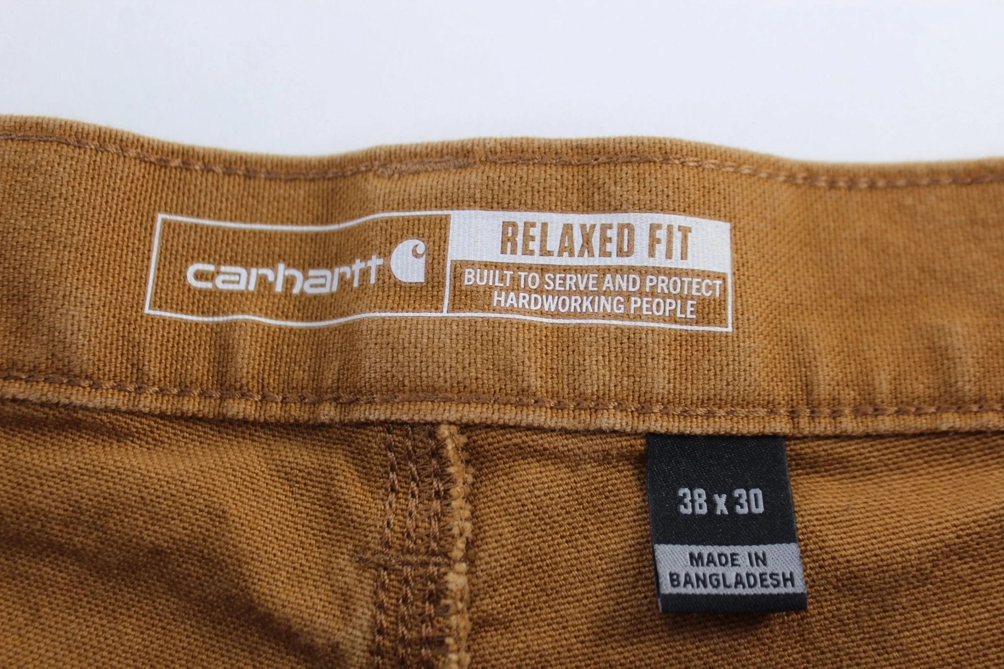 Carhartt Logo Patch Tan Relaxed Fit Pants - Image 3