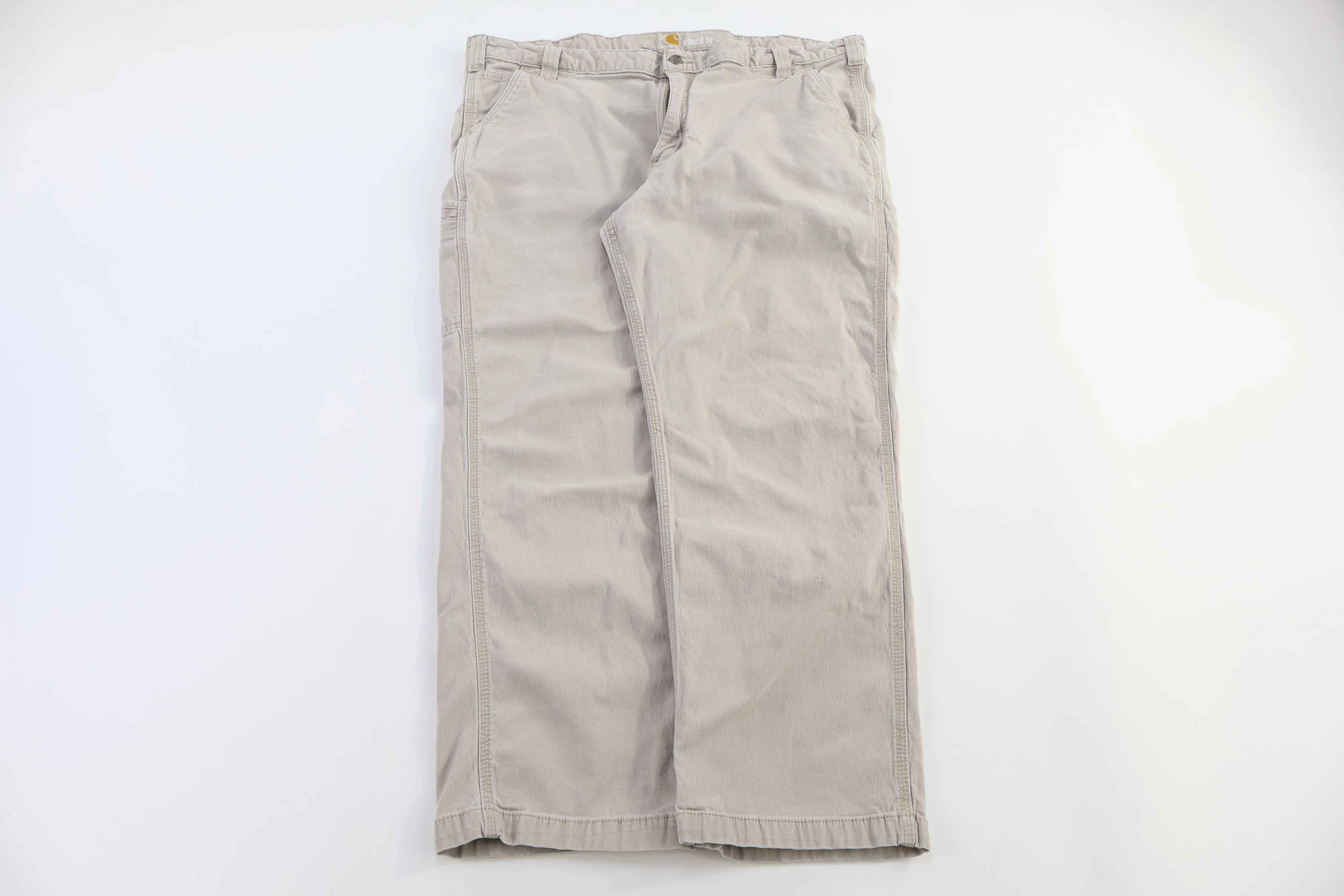 Carhartt Logo Patch Tan Relaxed Fit Pants