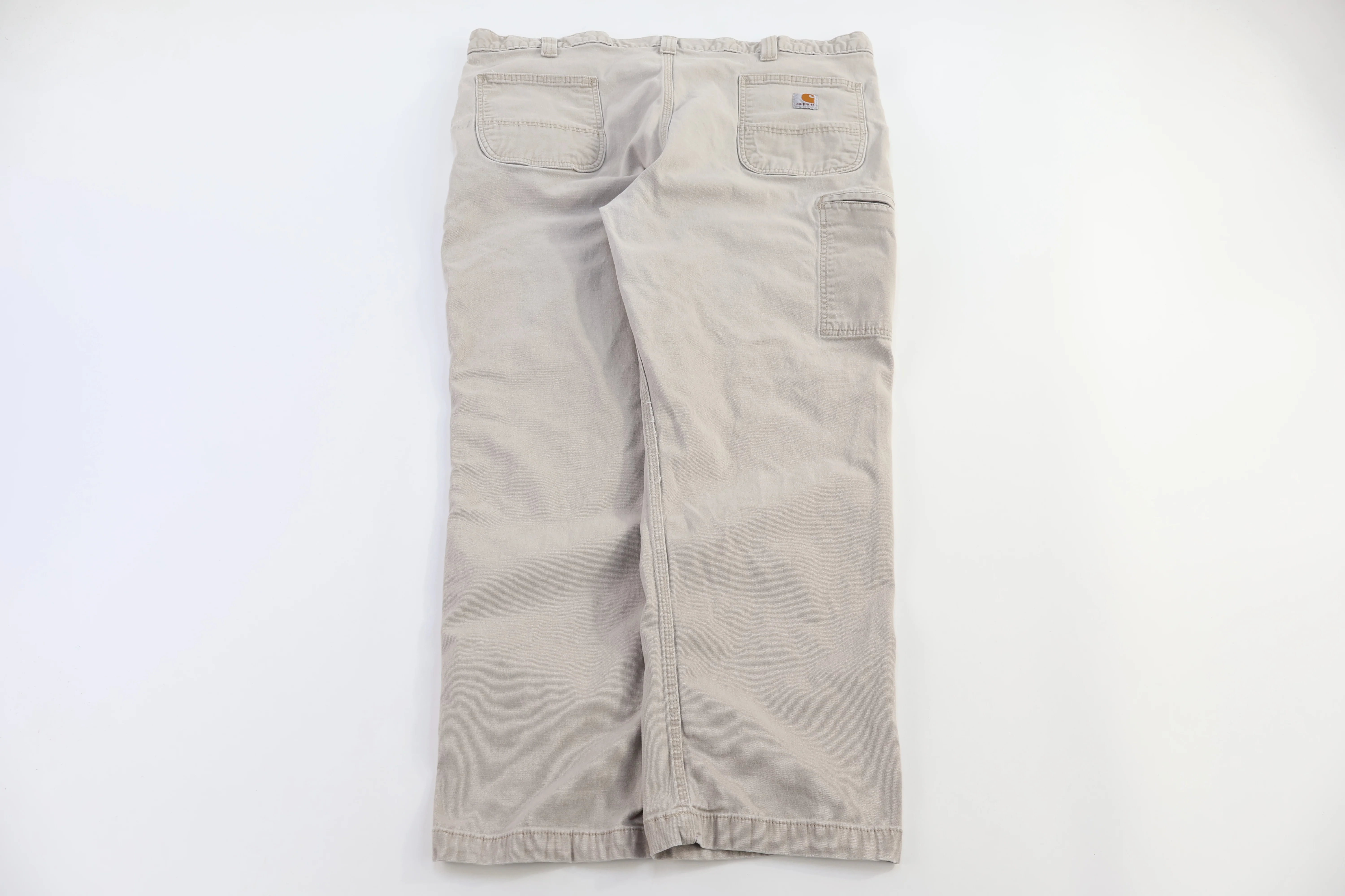 Carhartt Logo Patch Tan Relaxed Fit Pants - Image 2