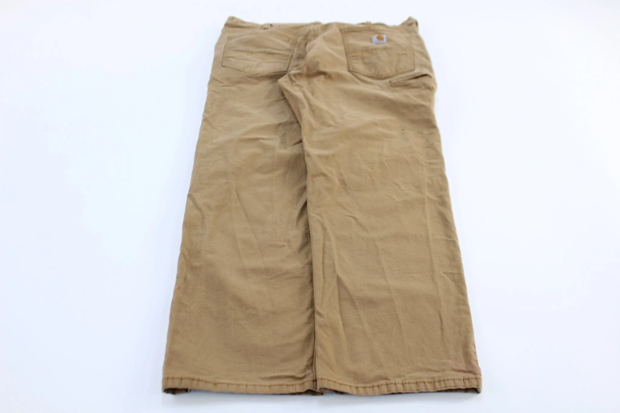 Carhartt Logo Patch Tan Relaxed Fit Pants - Image 2