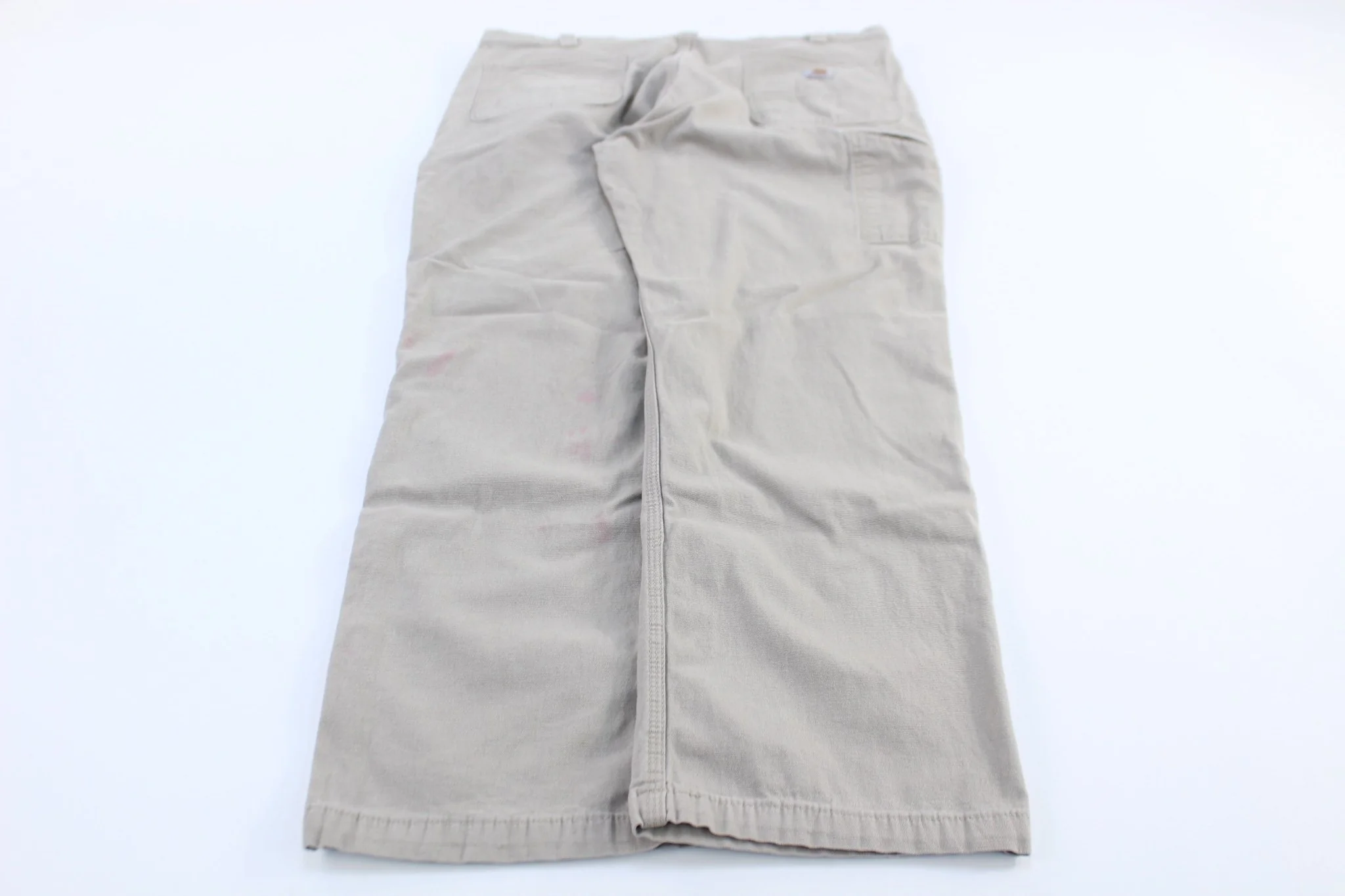 Carhartt Logo Patch Tan Relaxed Fit Pants
