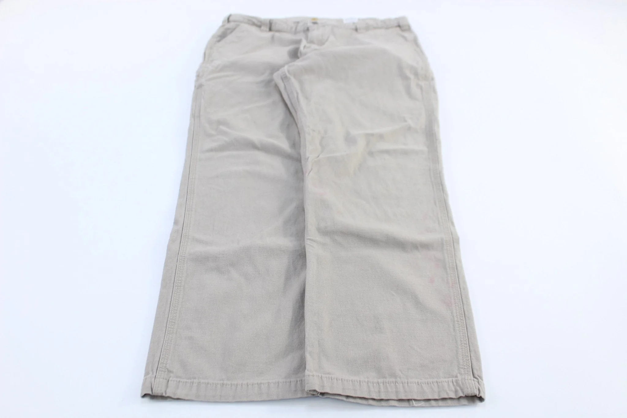 Carhartt Logo Patch Tan Relaxed Fit Pants - Image 2