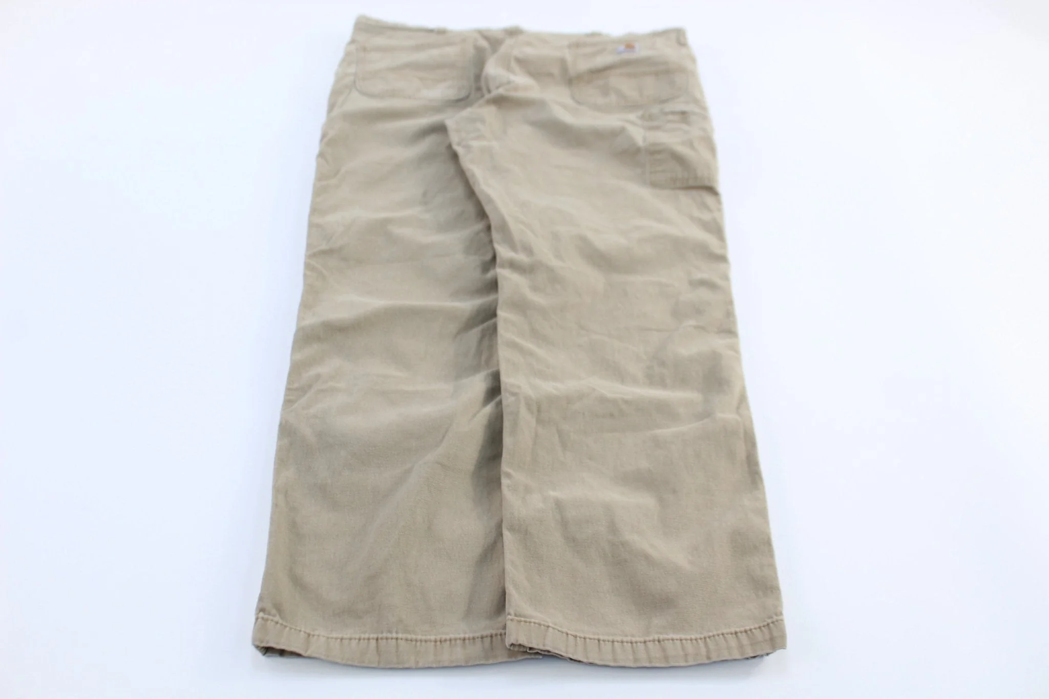 Carhartt Logo Patch Tan Relaxed Fit Pants - Image 2