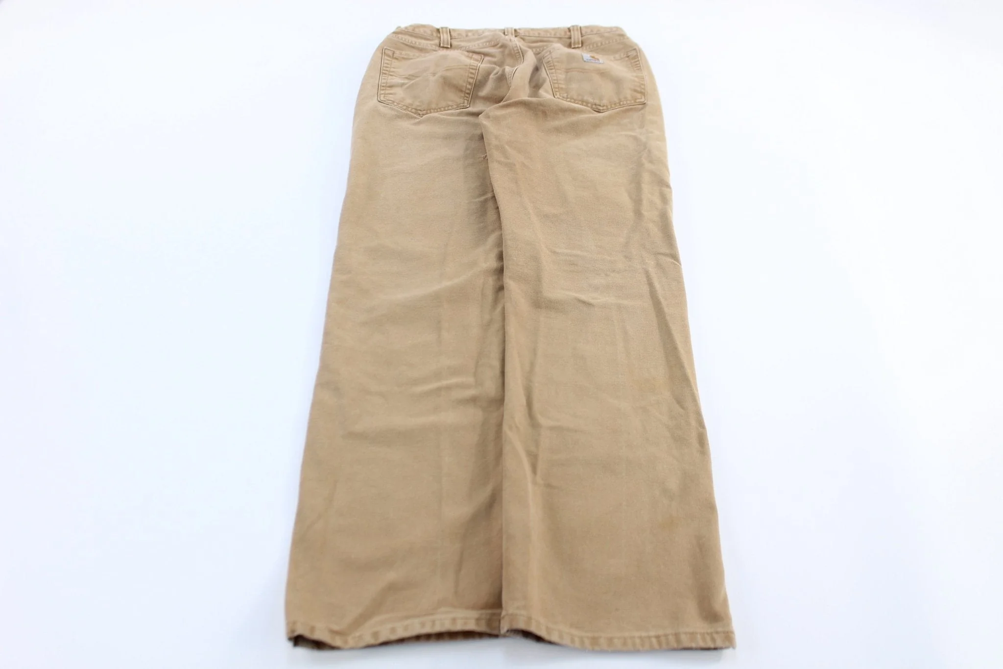Carhartt Logo Patch Tan Relaxed Fit Pants - Image 2